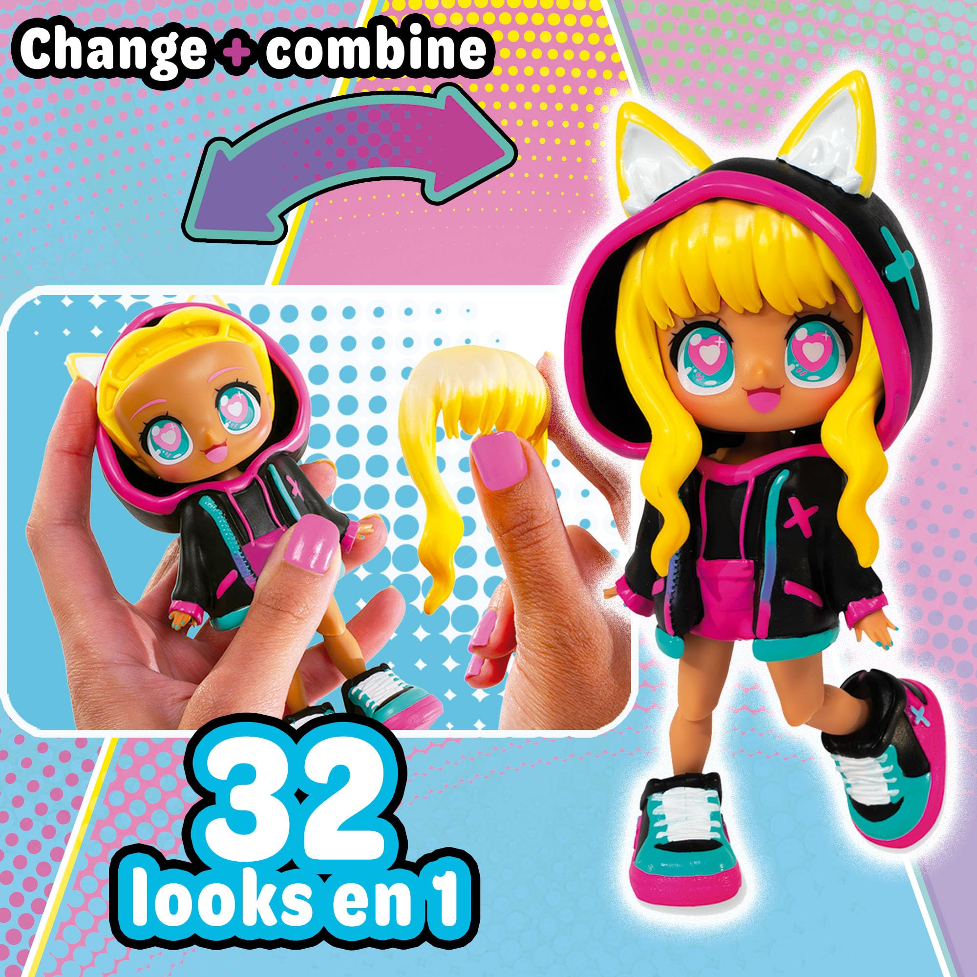 Animakii Fashion Dolls - Customisable Cyberpunk + Gamer Style for Girls 5+ 5