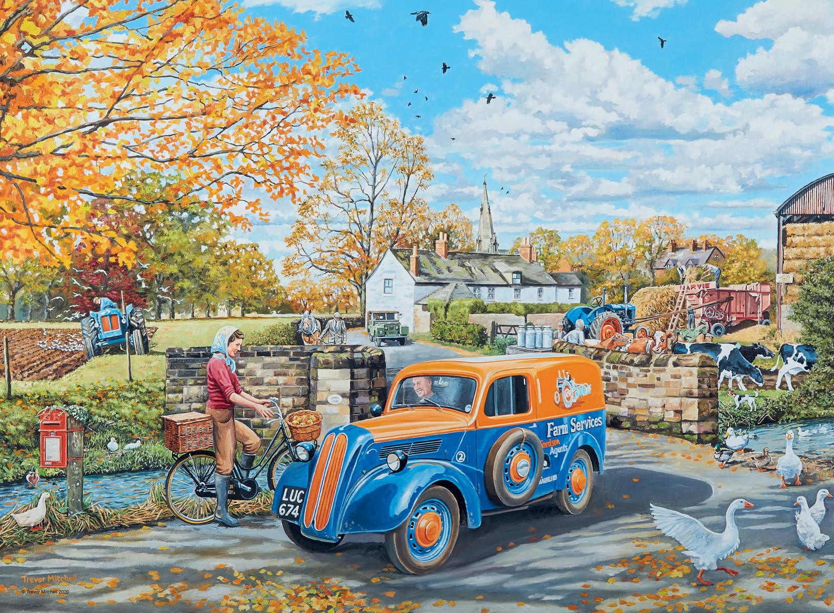 Ravensburger Happy Days No.3 Countryside Nostalgia 4x 500 Piece Jigsaw Puzzles for Adults and Kids 10+ 4