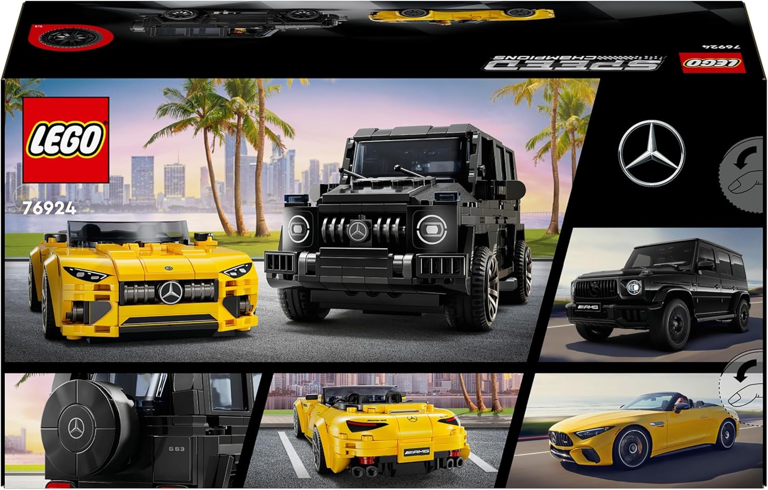 LEGO Speed Champions Mercedes-AMG G 63 & SL 63 76924 - Buildable Car Playset for Ages 10+ 9