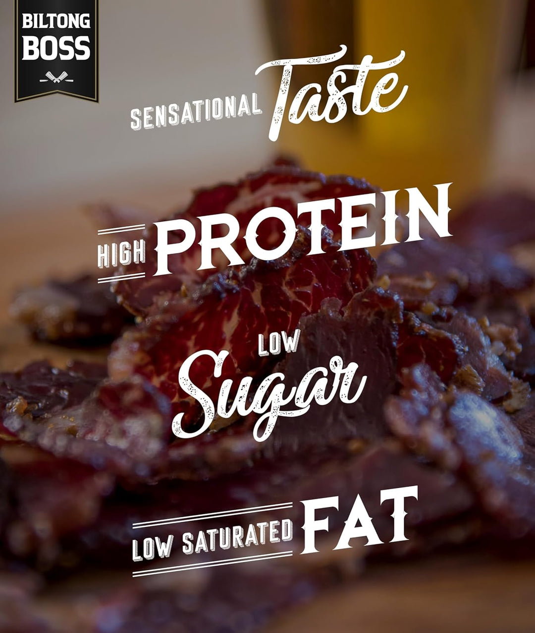 Biltong Boss Chilli Garlic Droewors - Authentic South African Beef Snack, Ready to Eat