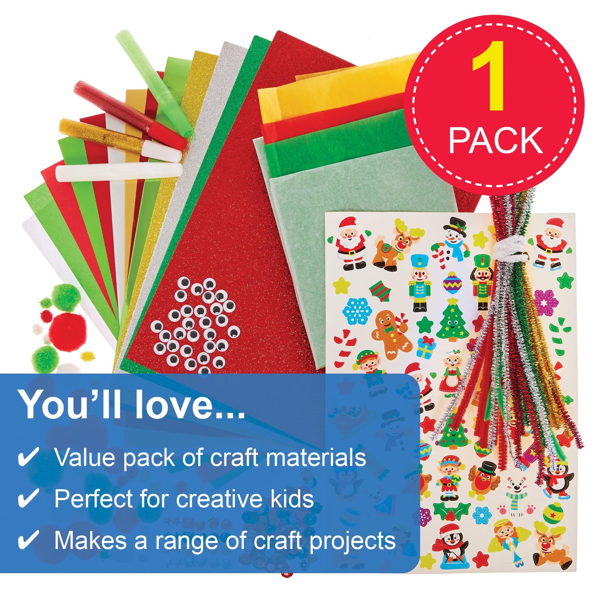 Baker Ross FX811 Christmas Bumper Craft Pack - Arts and Crafts Kit for Kids 2