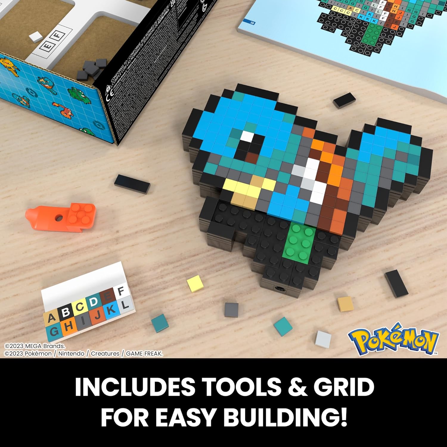 MEGA Pokémon Squirtle Building Set - 367-Piece Pixel Art Figure for Adult Collectors 6