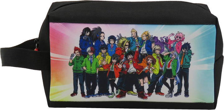 CYPBRANDS My Hero Academia Toiletry Bag, Black/White, Standard, Travel Accessories