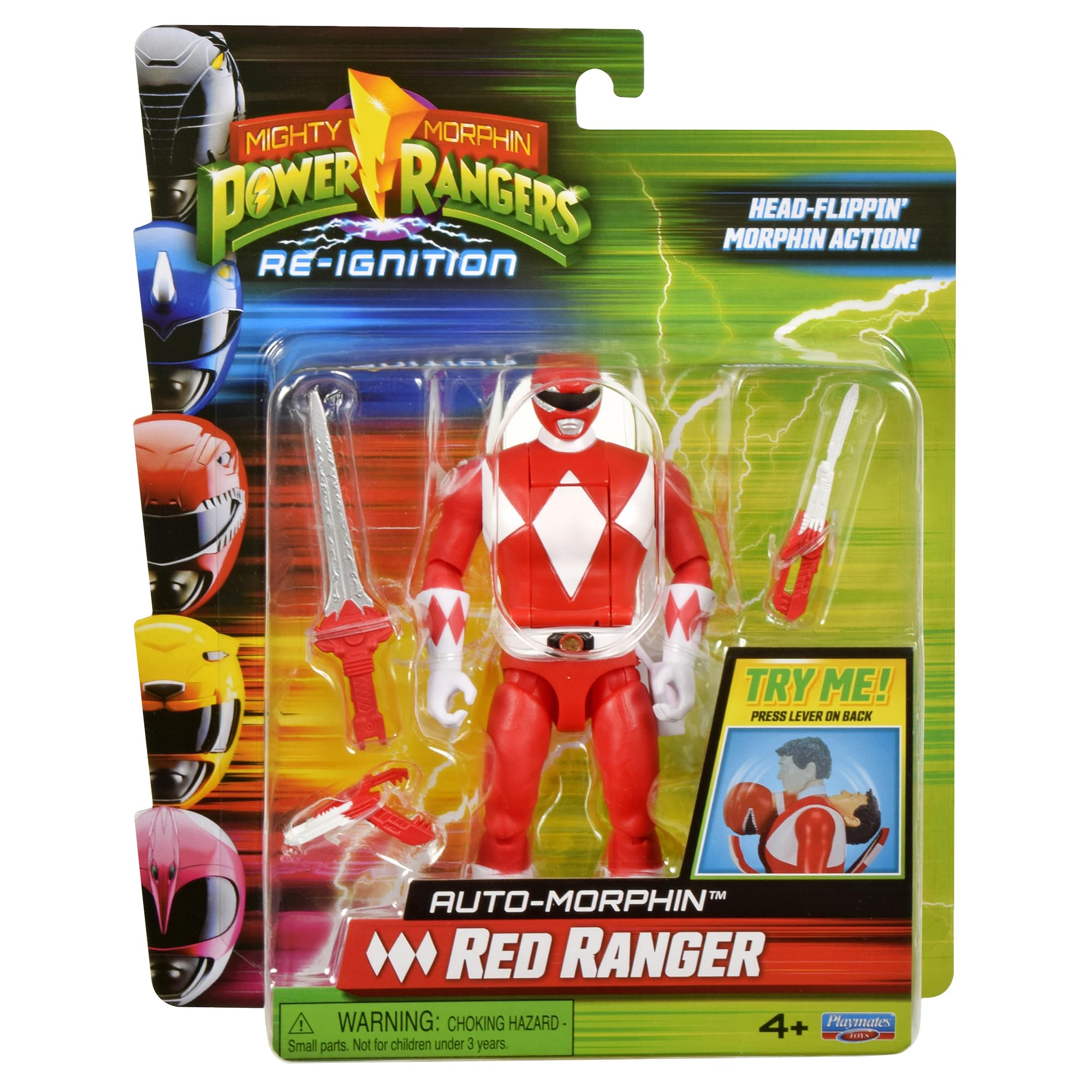 Power Rangers Mighty Morphin Auto-Morphin Red Ranger Action Figure - 4+ Years 1