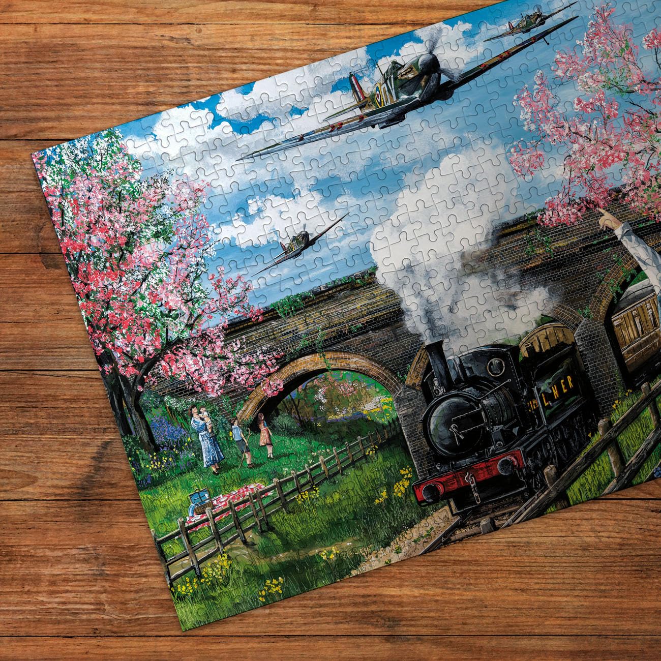 Gibsons Spitfire Surprise - 250 XL Piece Jigsaw Puzzle | Matthew Emeny Art | Ages 14+ 3