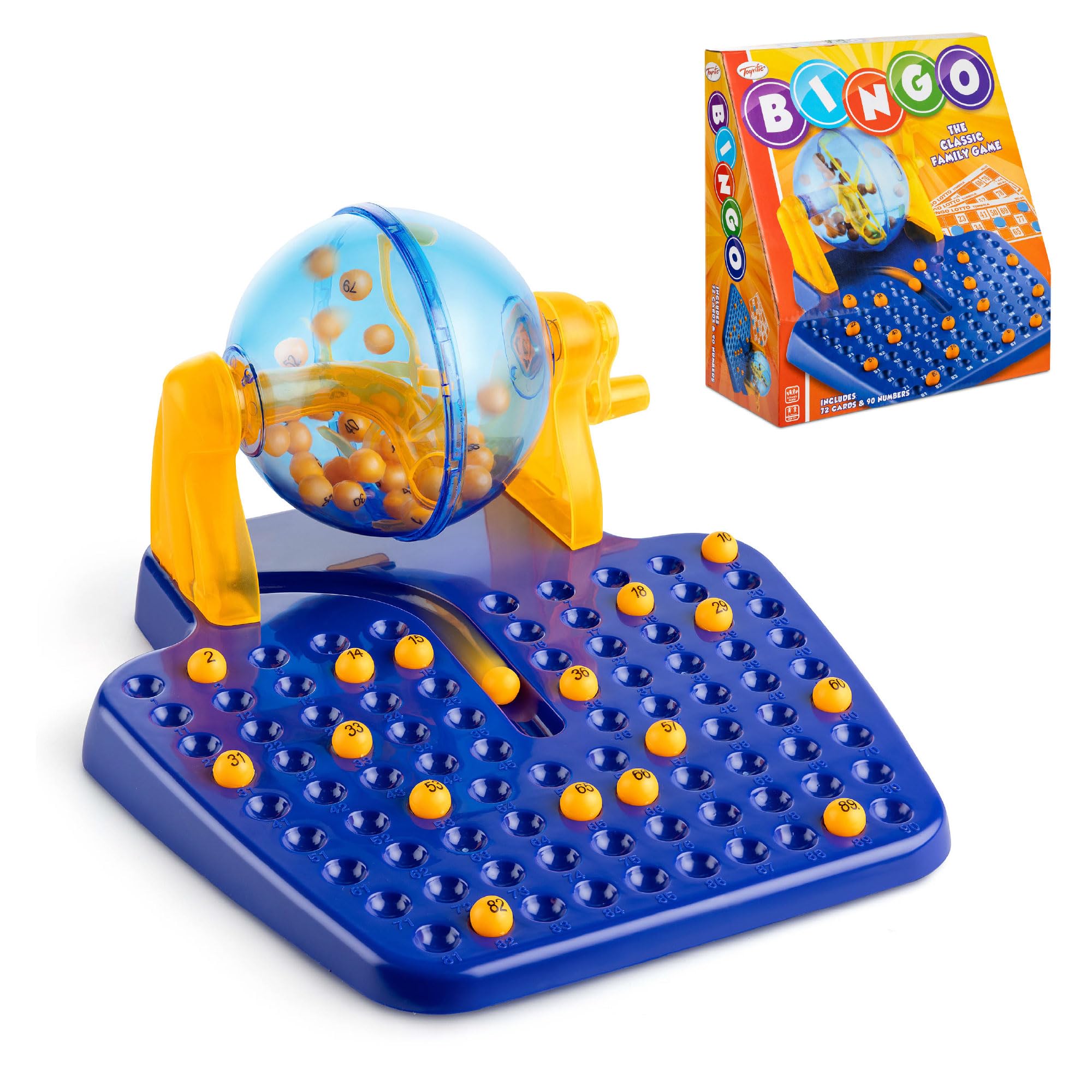 Toyrific Classic Bingo Set - Family Game with 72 Cards & 90 Numbered Balls | Ages 3+