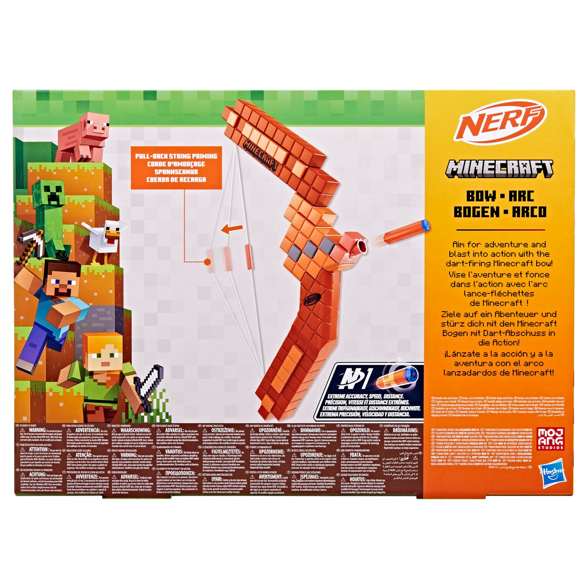 Nerf Minecraft Bow Dart Blaster - String Priming, Includes 8 N1 Darts, Ages 8+ 4