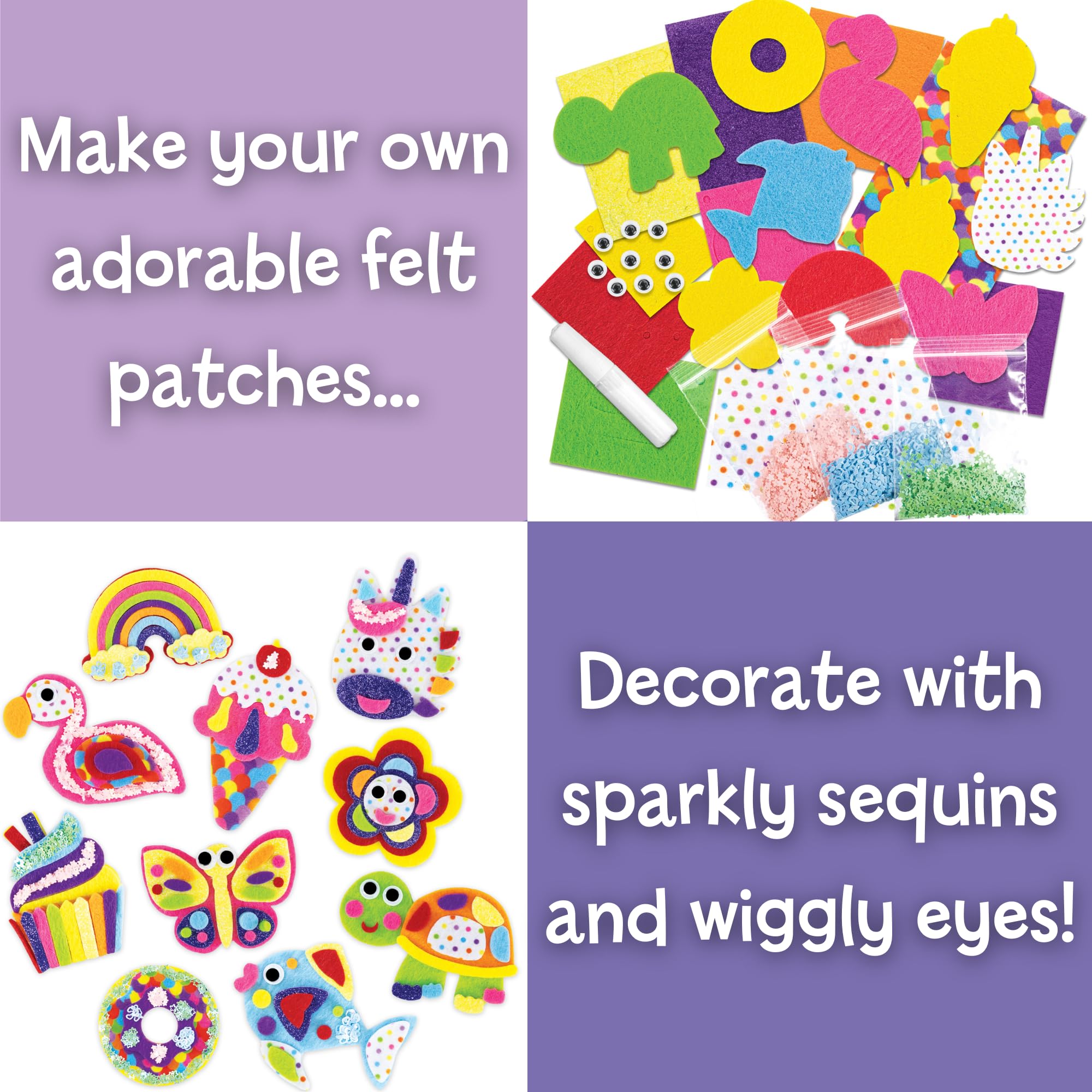 Galt Perfect Patches Arts and Crafts Kit - Create 10 Stick-On Felt Faces | Ages 5+ 3