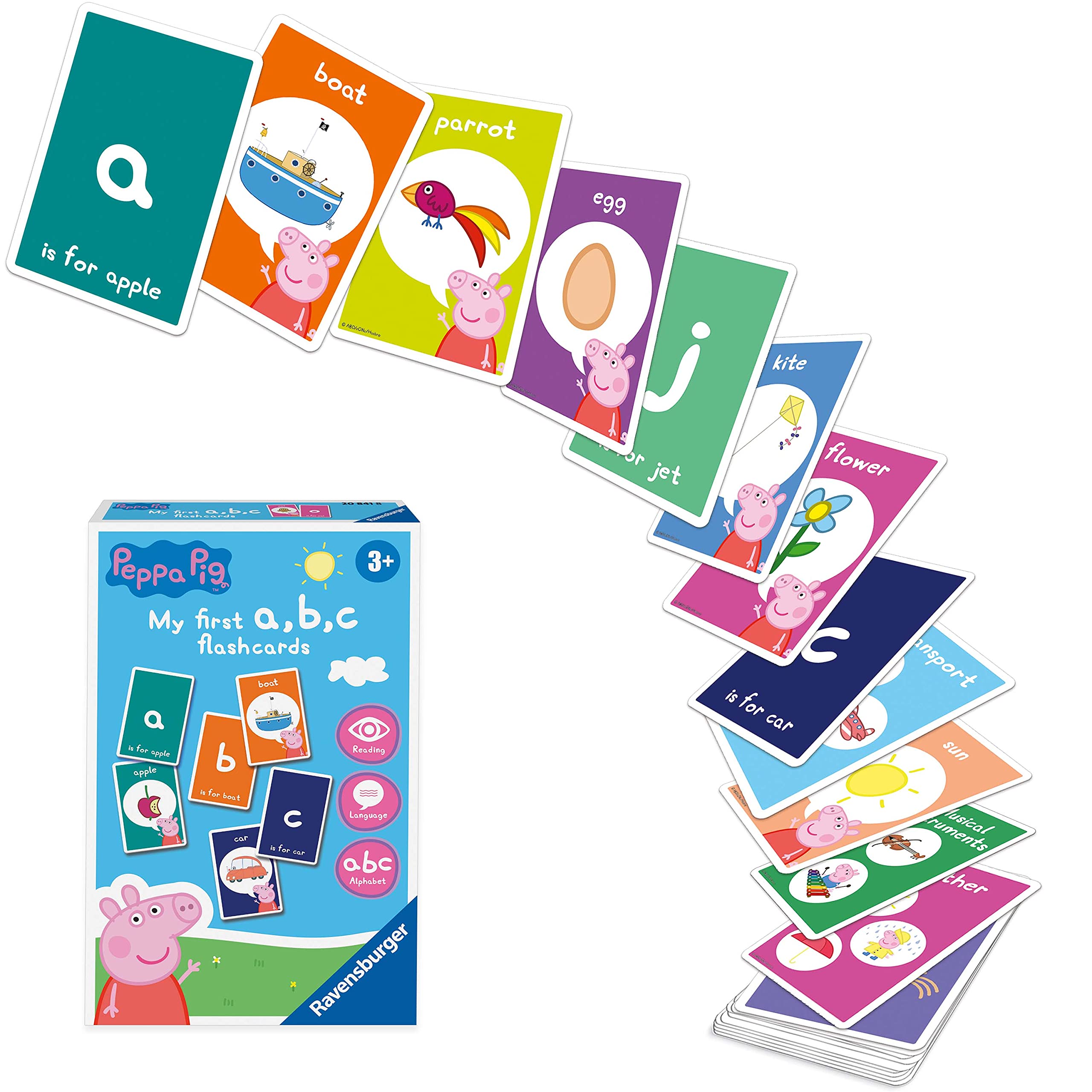 Ravensburger Peppa Pig My First Flash Card Game for Kids Age 4+ | 26 Cards | Multi-coloured