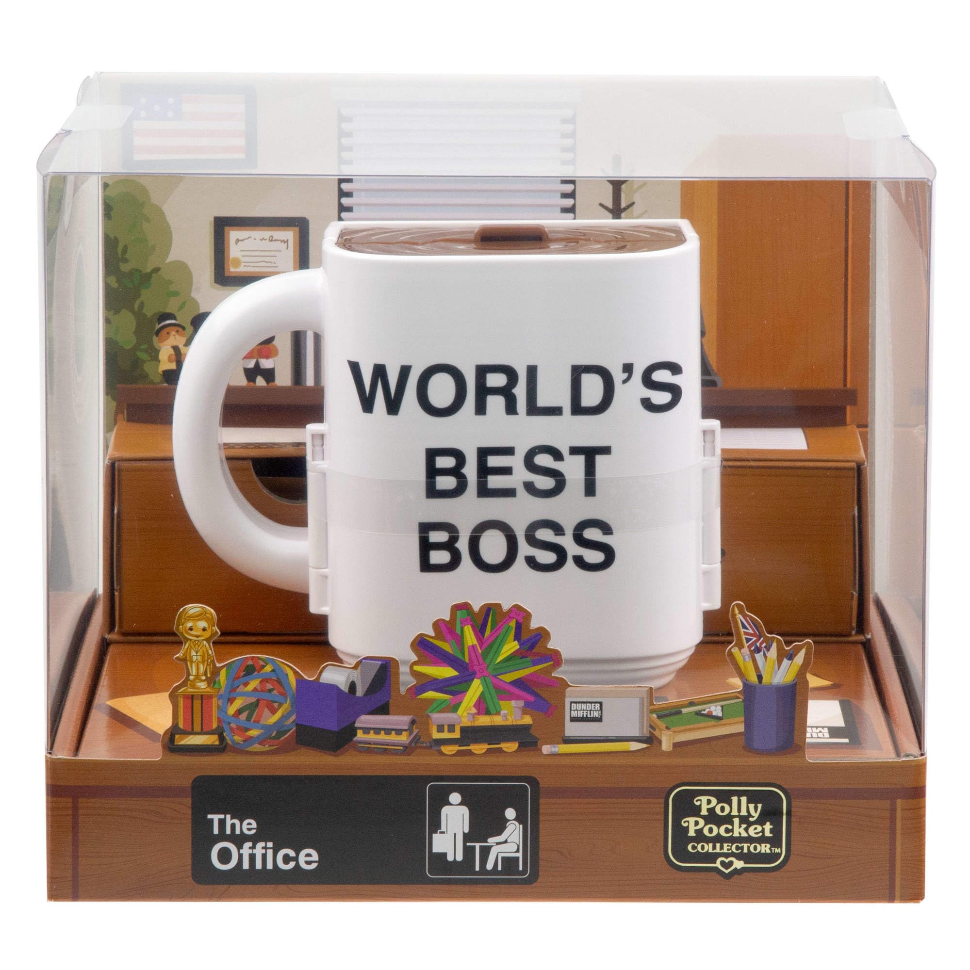 Polly Pocket x The Office Compact Playset with 6 Character Dolls and 9 Accessories 4