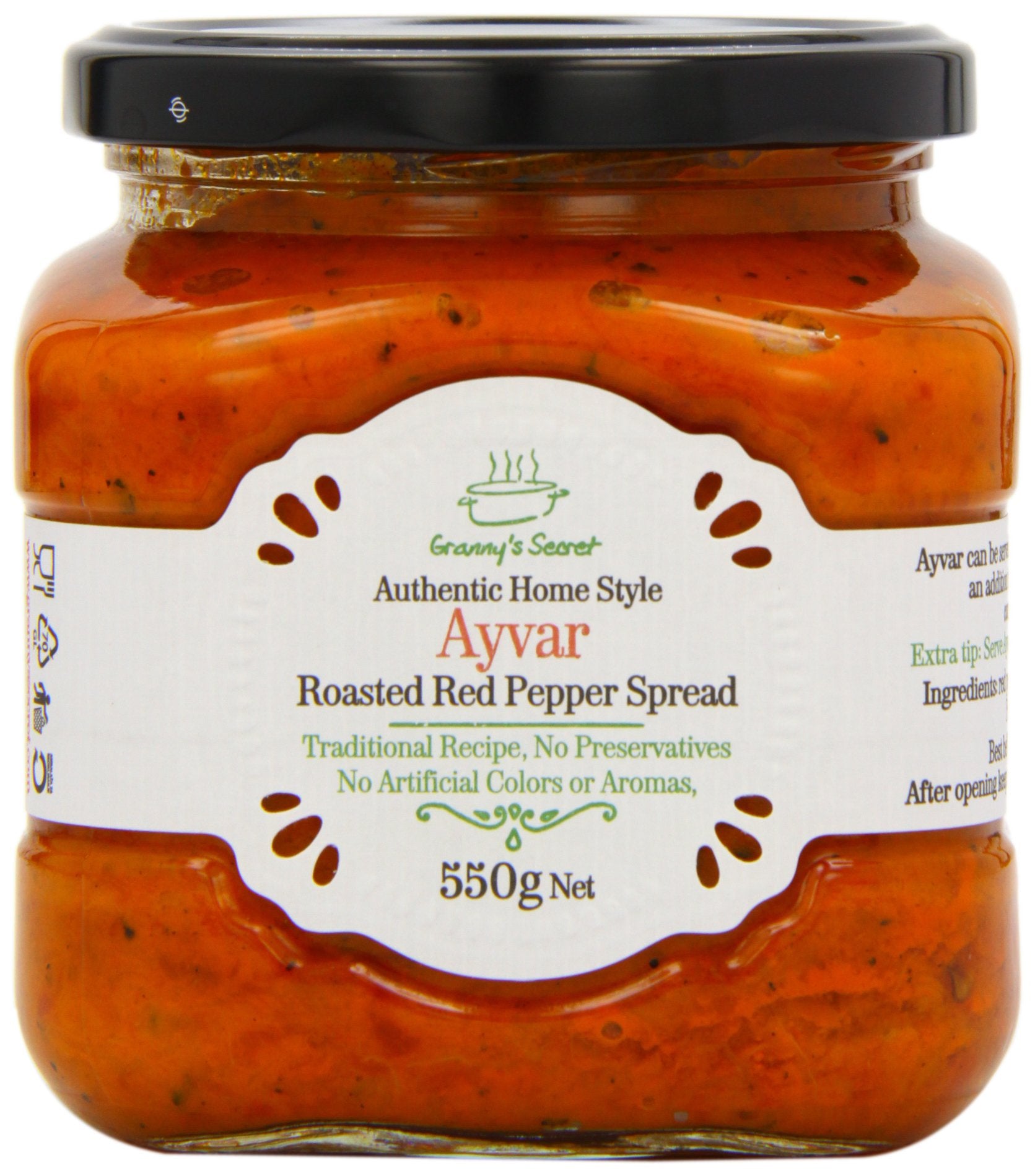 Granny's Secret - Ajvar Roasted Red Pepper Relish 550g 2