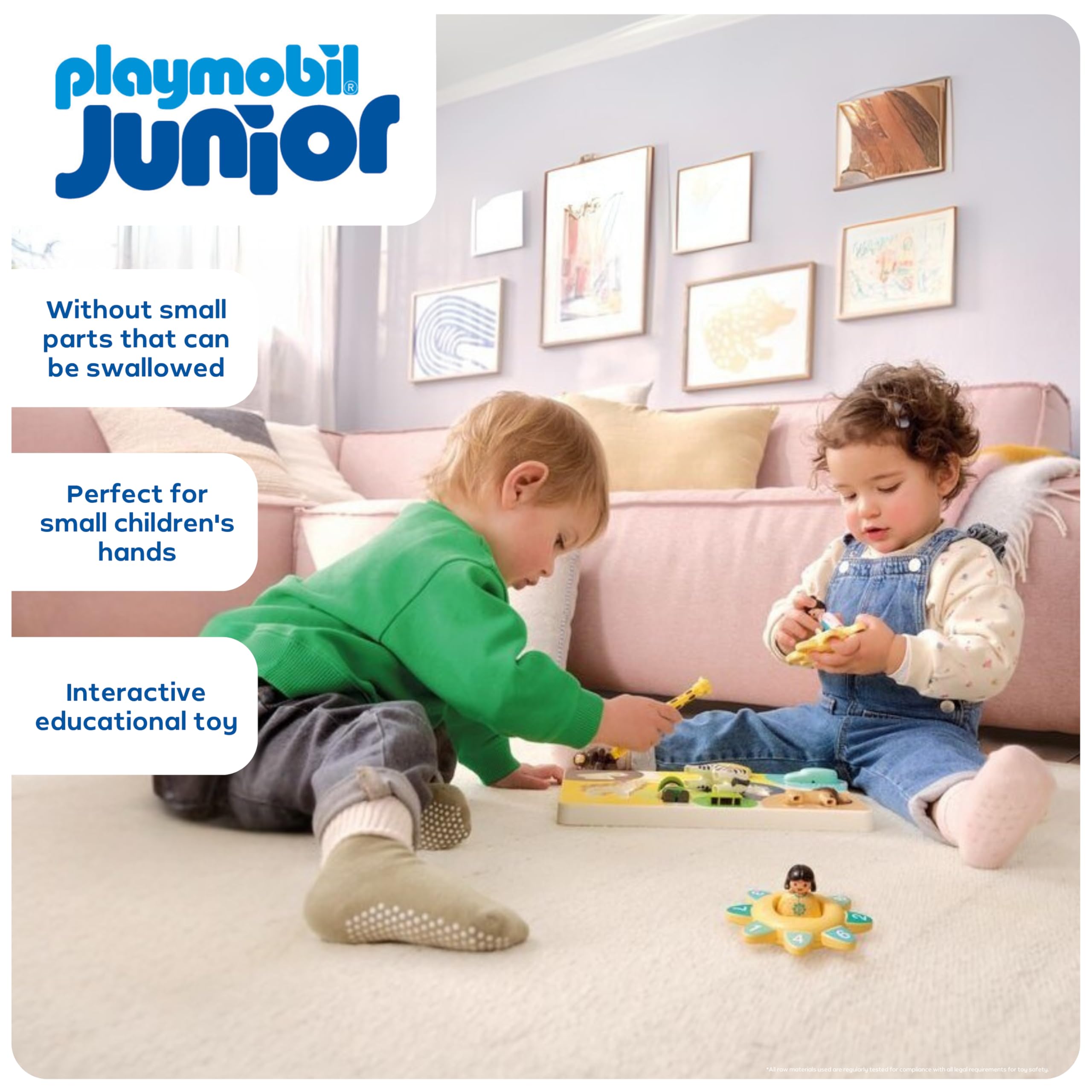 Playmobil JUNIOR Learning & Play Set - Age 1+ | Puzzle, Sorting & Rattle Spinner | Bio-Based Plastic 3