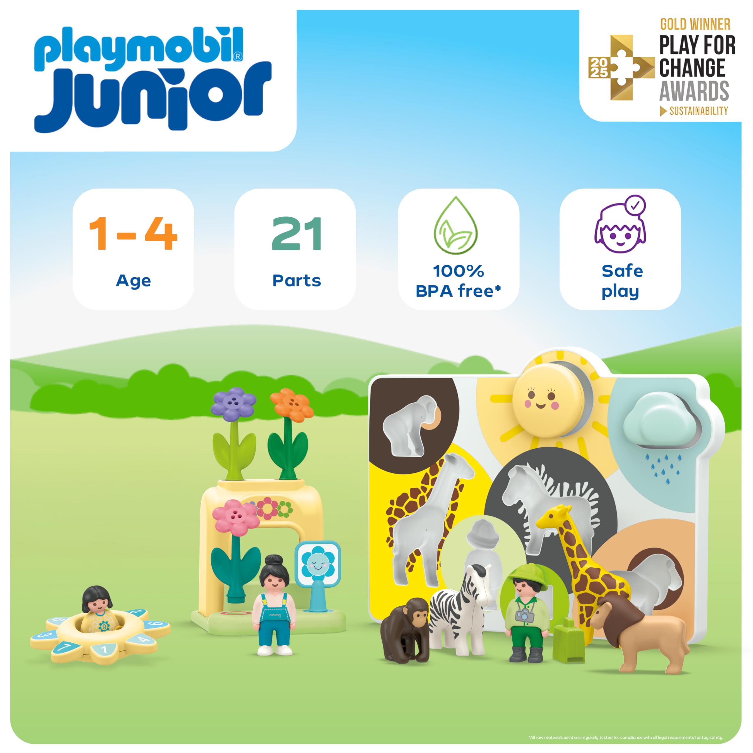 Playmobil JUNIOR Learning & Play Set - Age 1+ | Puzzle, Sorting & Rattle Spinner | Bio-Based Plastic 2