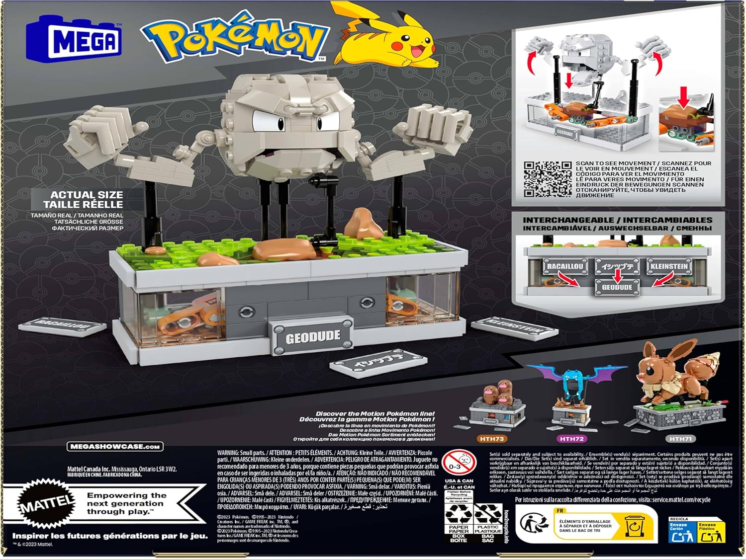 MEGA Pokémon Mini Motion Geodude Building Set - 364 Pieces, 5 Inch Punching Figure 5