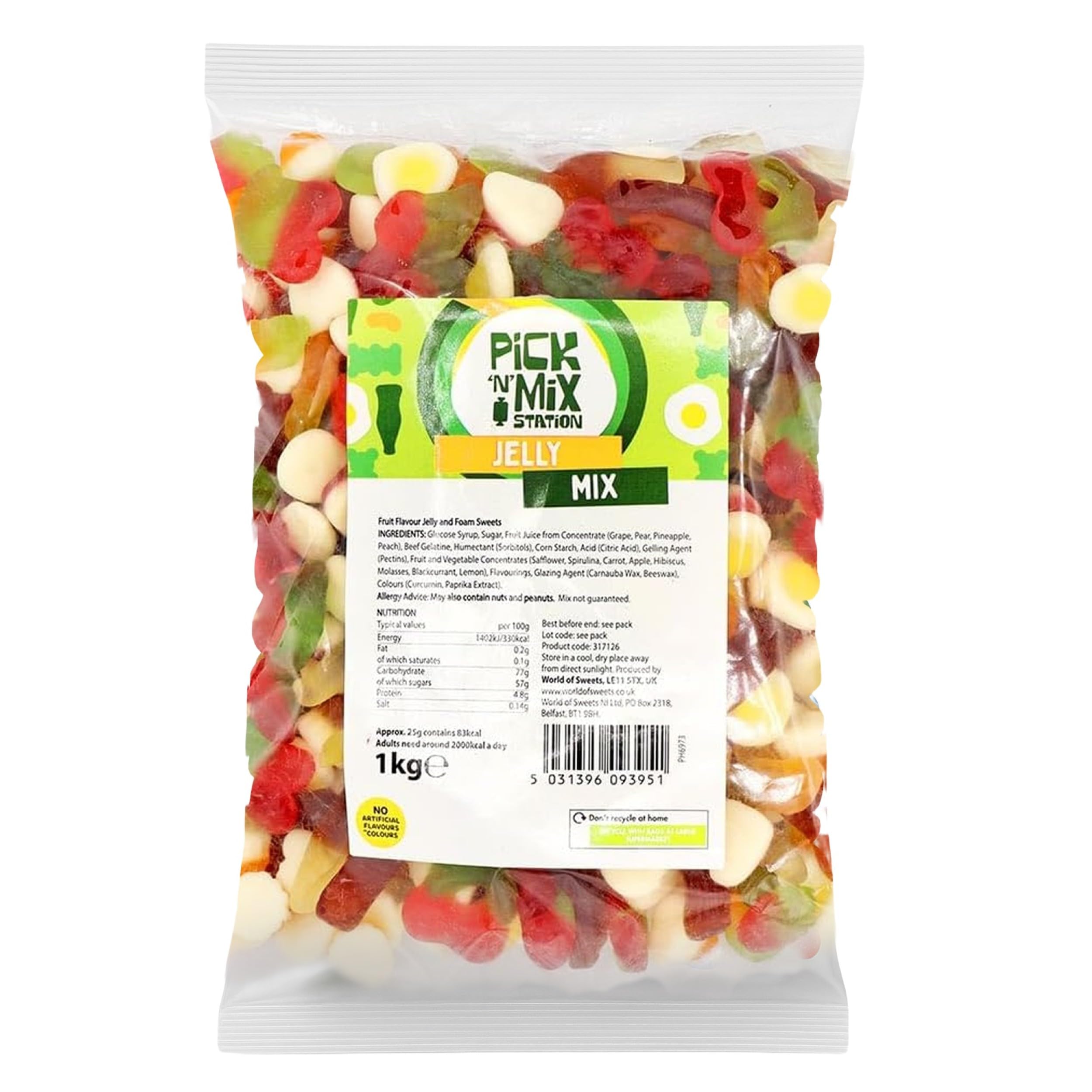 Bonds of London Pick 'n' Mix Station Jelly Mix - Retro Chewy Sweets | 1 kg Bag 1