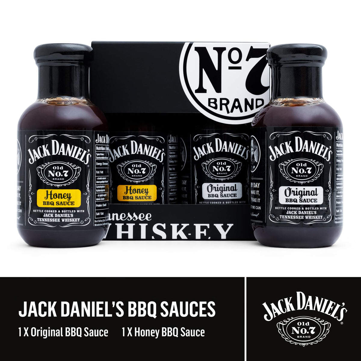 Jack Daniel's BBQ Sauce Gift Set - Original & Honey, 300 ml