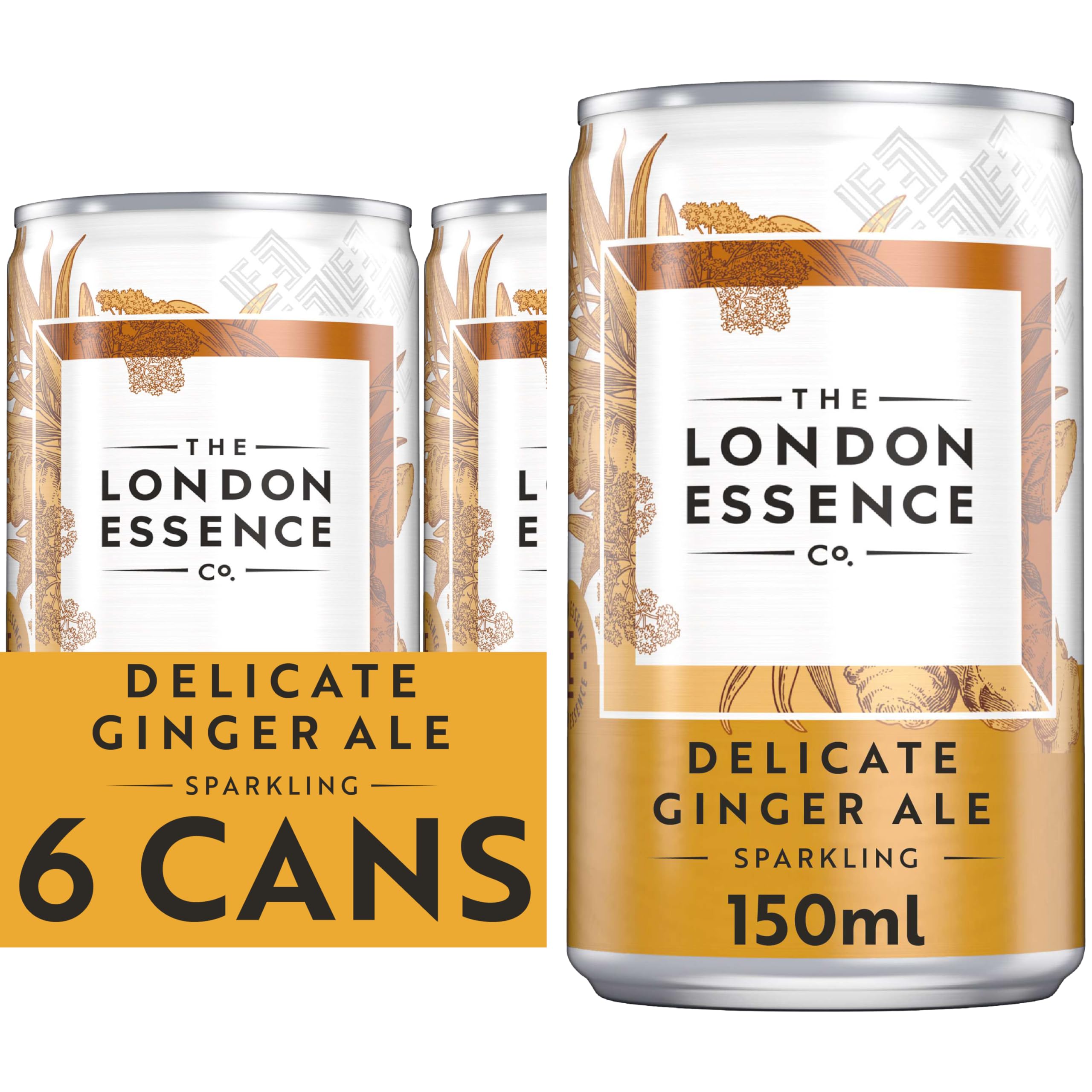 THE LONDON ESSENCE CO. Ginger Ale - Low Calorie Mixer with Aniseed Essence | 6 x 150 ml Bottles 1