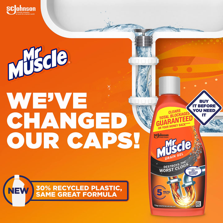 Mr Muscle - Power Gel Drain Unblocker 500ml