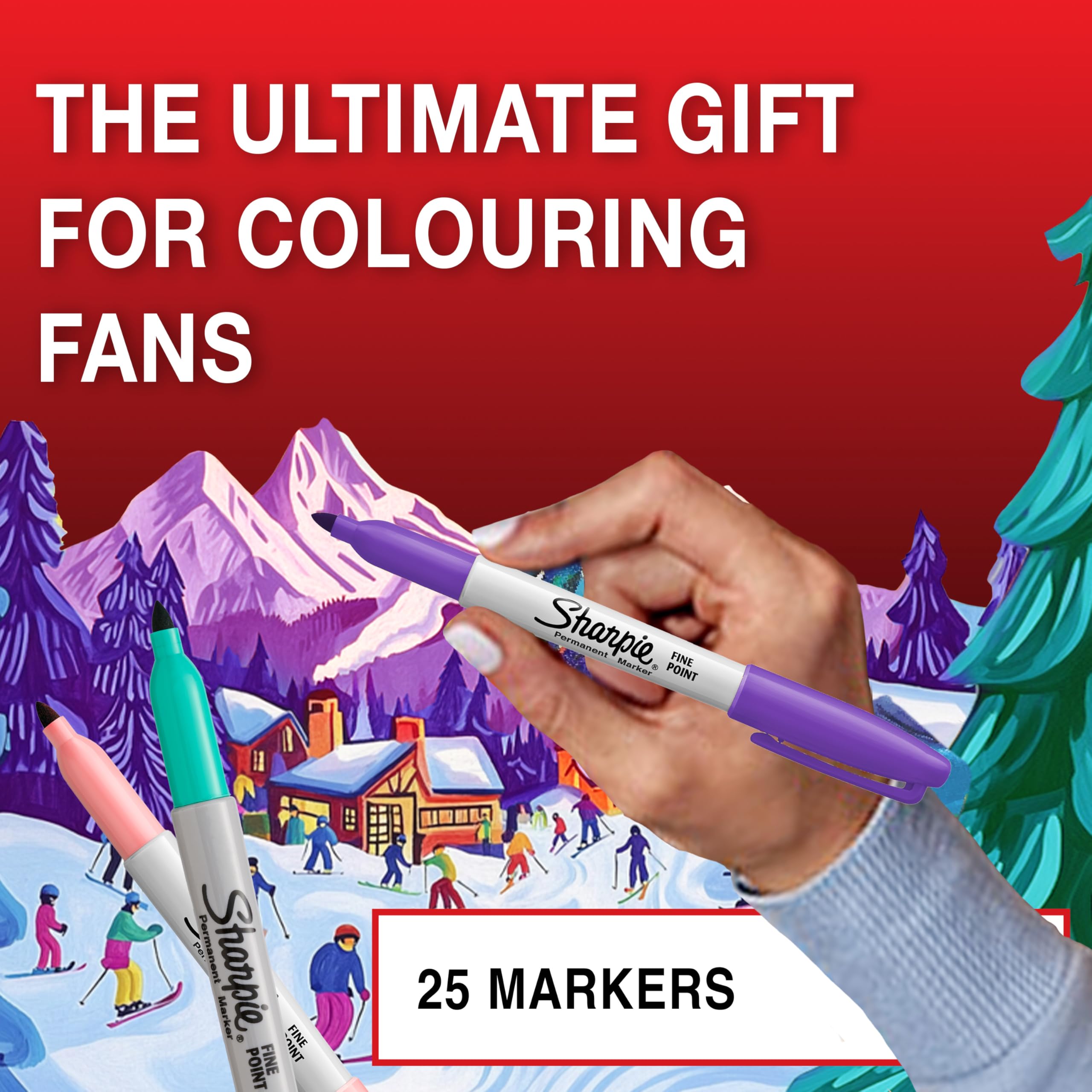 Sharpie Limited Edition Holiday Colour Assortment - 25-Pack Permanent Markers 4