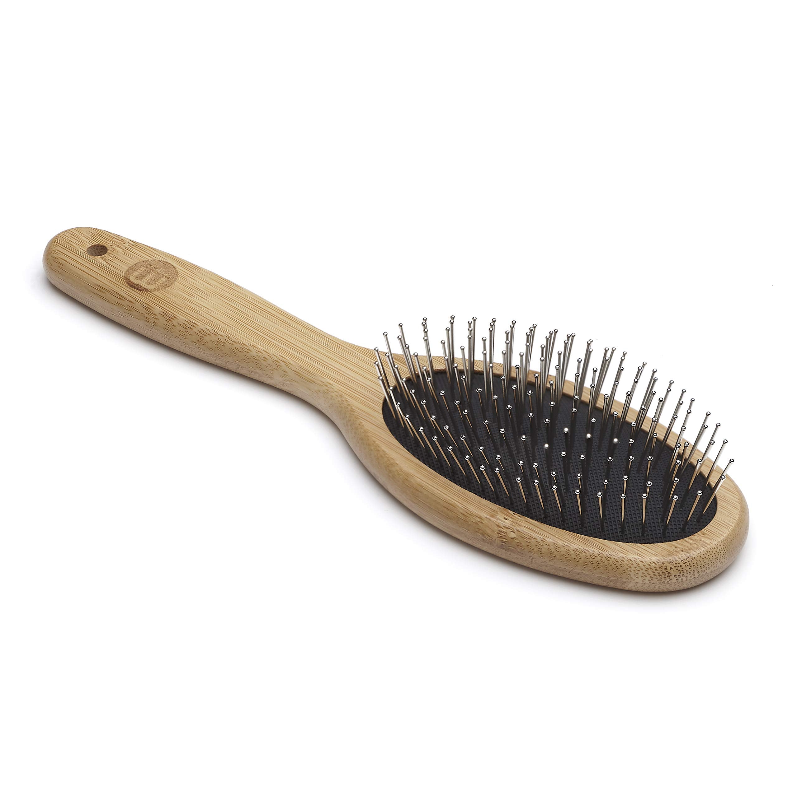 Mikki Bamboo Ball Pin Brush - Eco-Friendly Grooming for Medium to Thick Hair | Smooths Coat