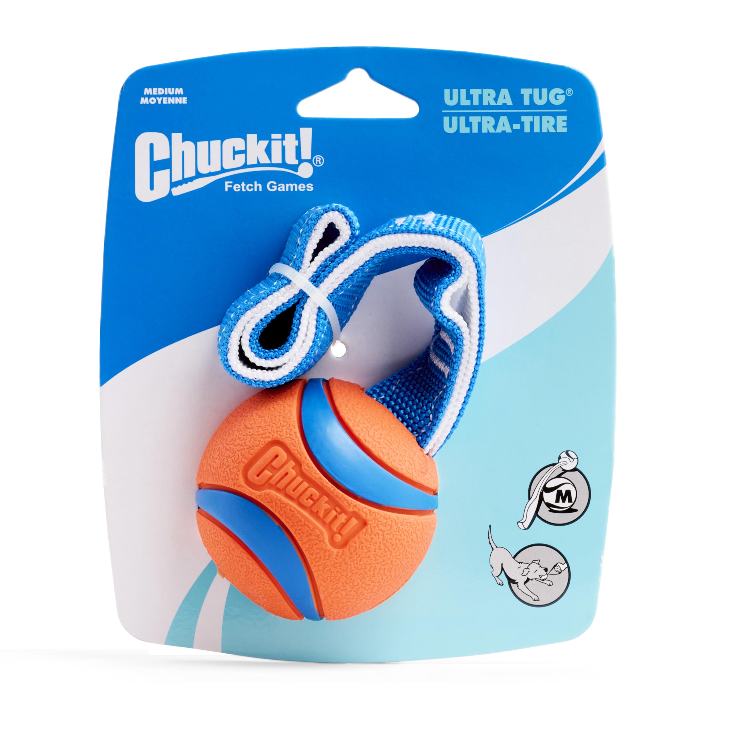 Chuckit! Ultra Tug Dog Toy - Medium Size, High Bounce, Durable Natural Rubber 6
