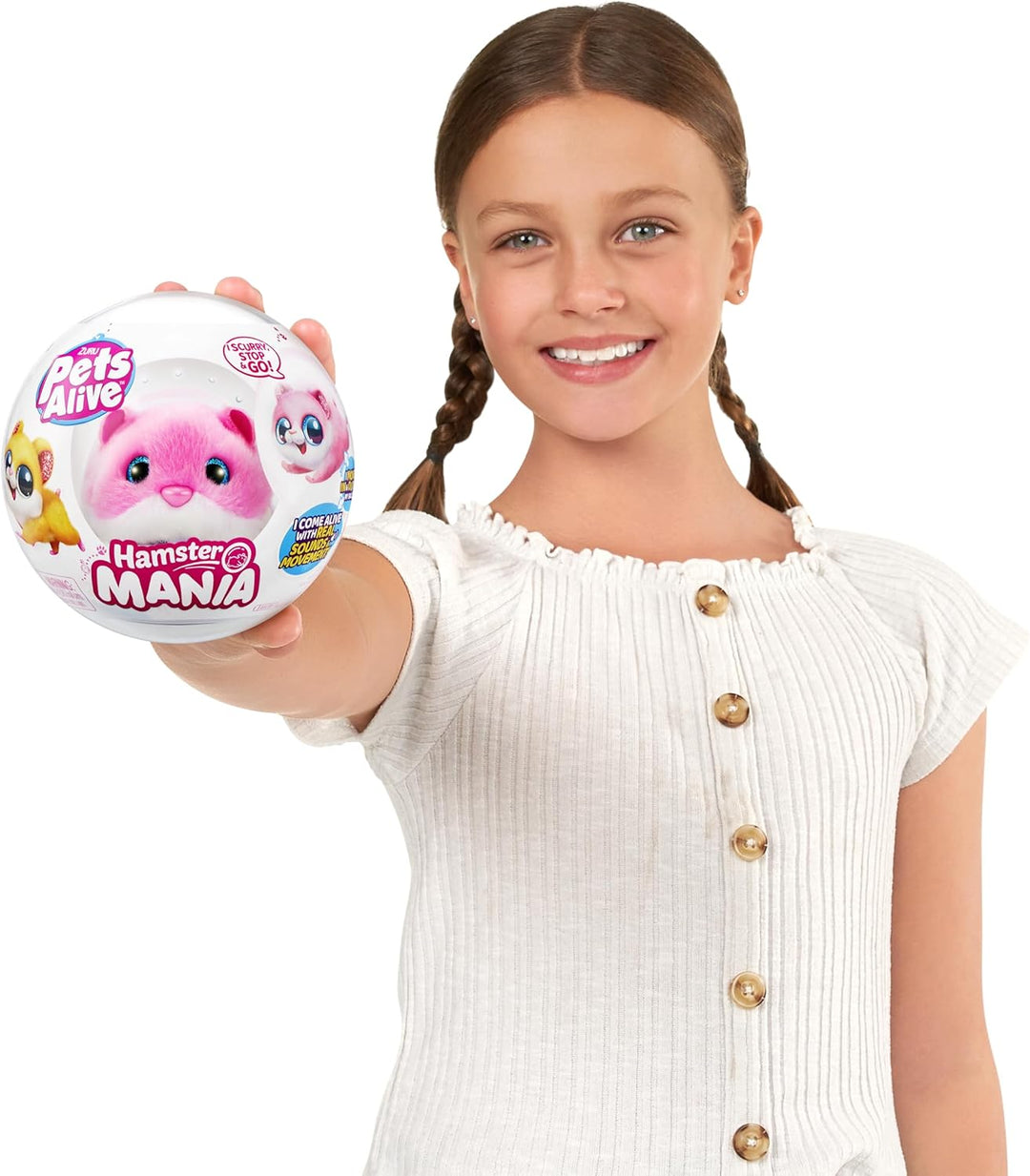 Hamster Mania by ZURU - Interactive Pink Hamster Toy with Real Sounds & Movements