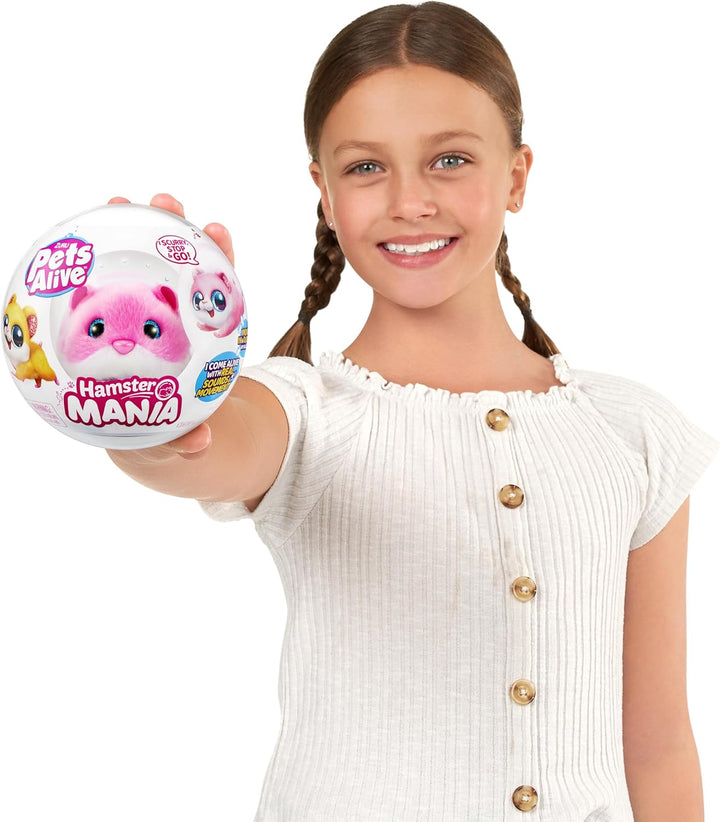 Hamster Mania by ZURU - Interactive Pink Hamster Toy with Real Sounds & Movements