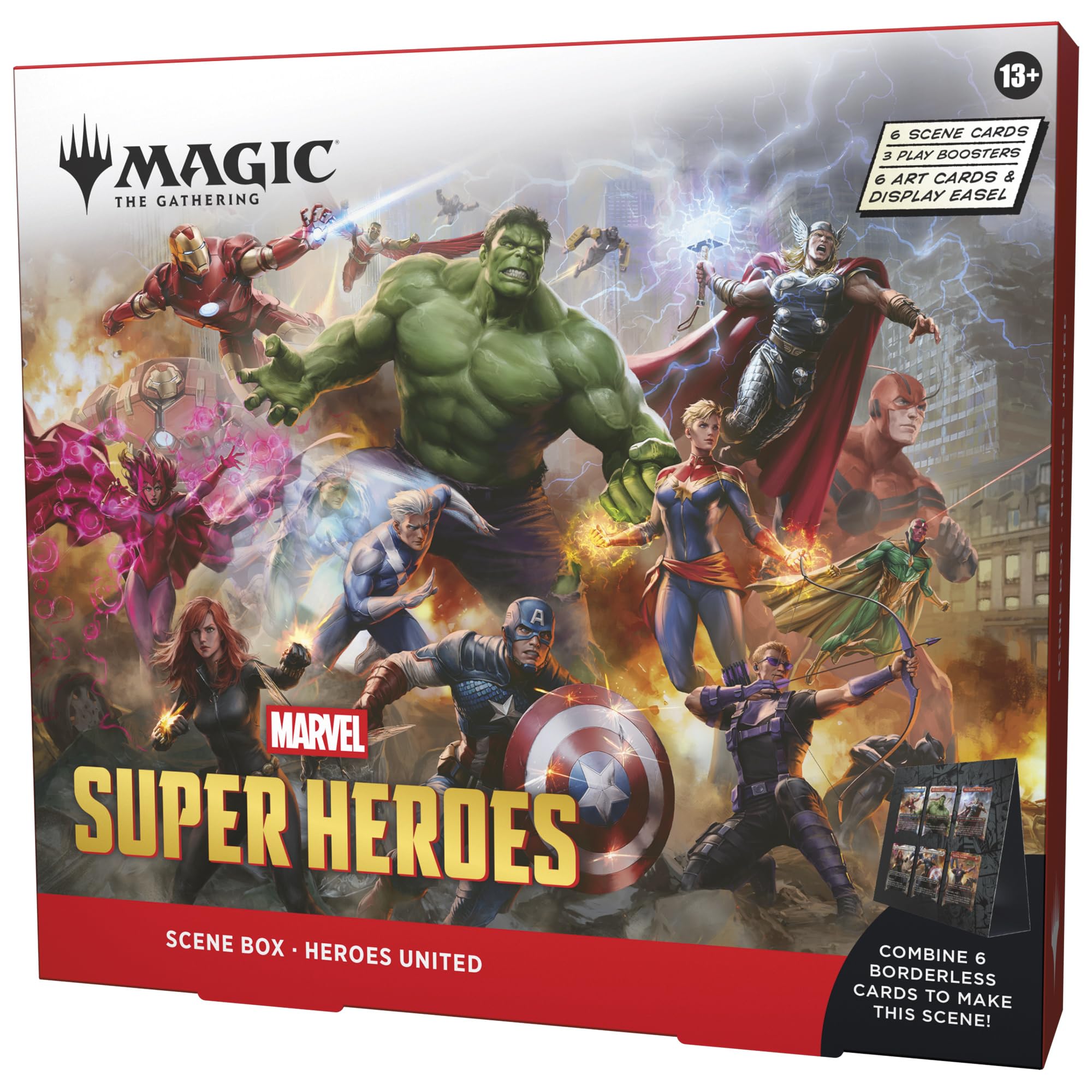 Magic: The Gathering Marvel Super Heroes Scene Box - Heroes United | 6 Foil Scene Cards 1