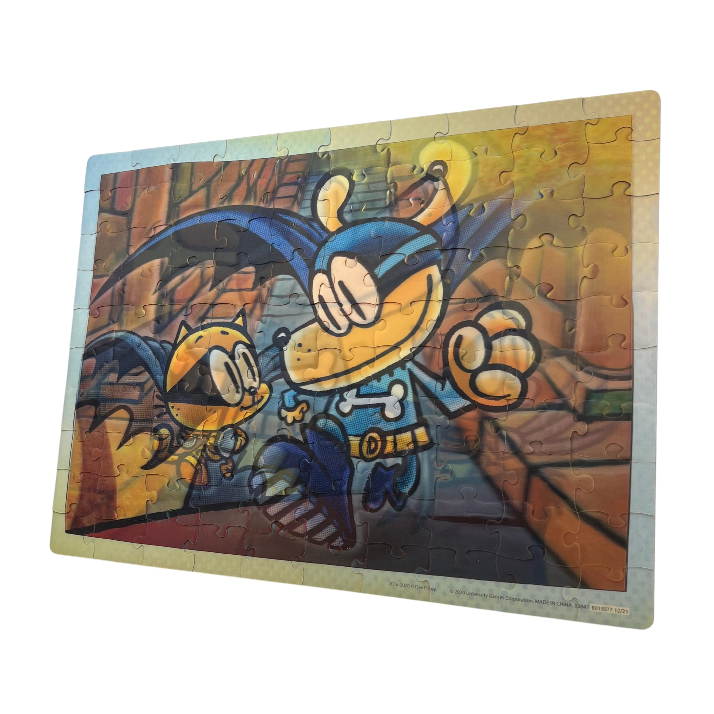 Dog Man Adventures 100 Piece Lenticular Jigsaw Puzzle - Fun Illusion Puzzle for Kids 5