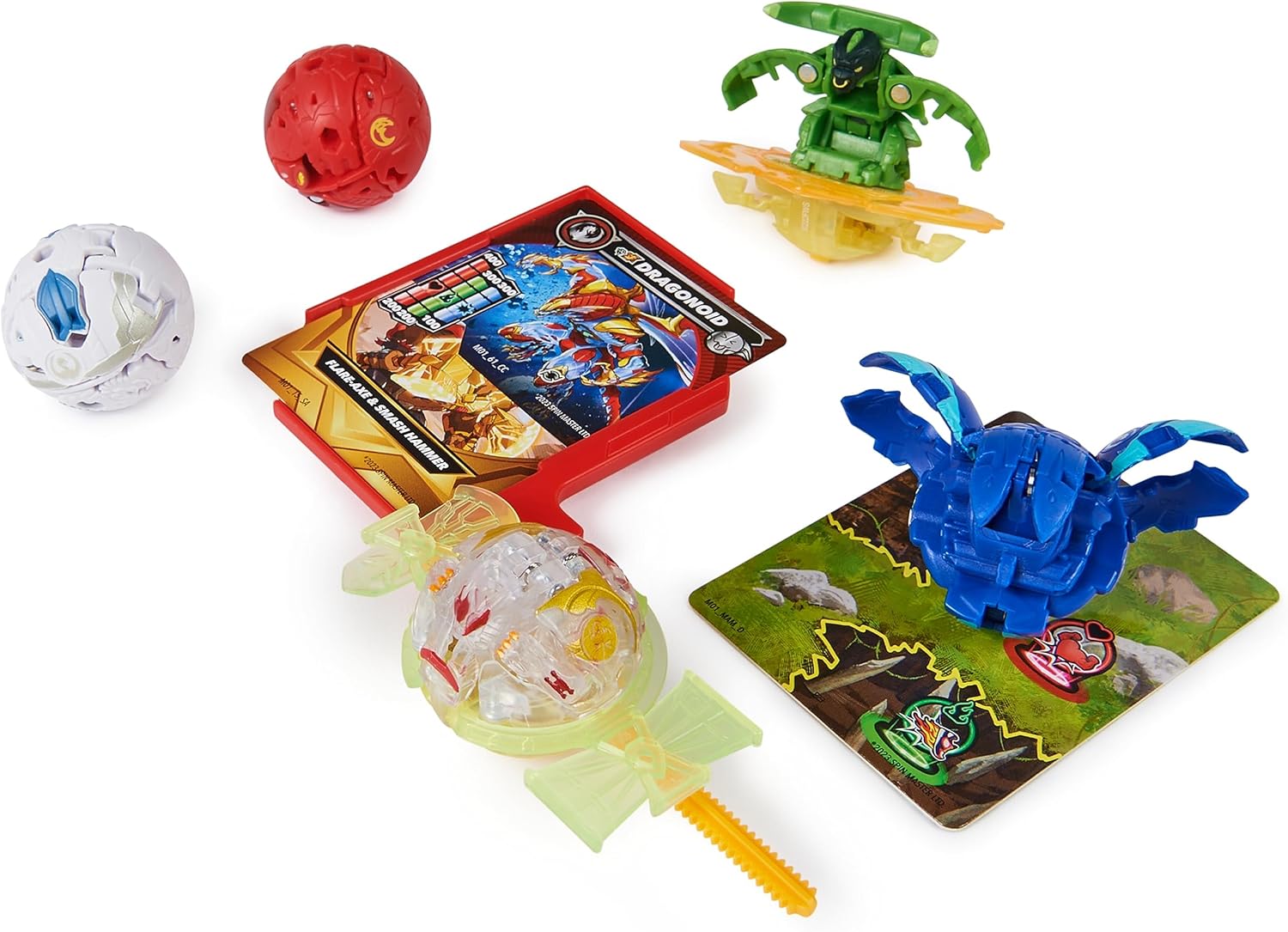 BAKUGAN Battle 5-Pack - Spinning Attack with Core Bakugan, Cards & XL Rip Cord 1