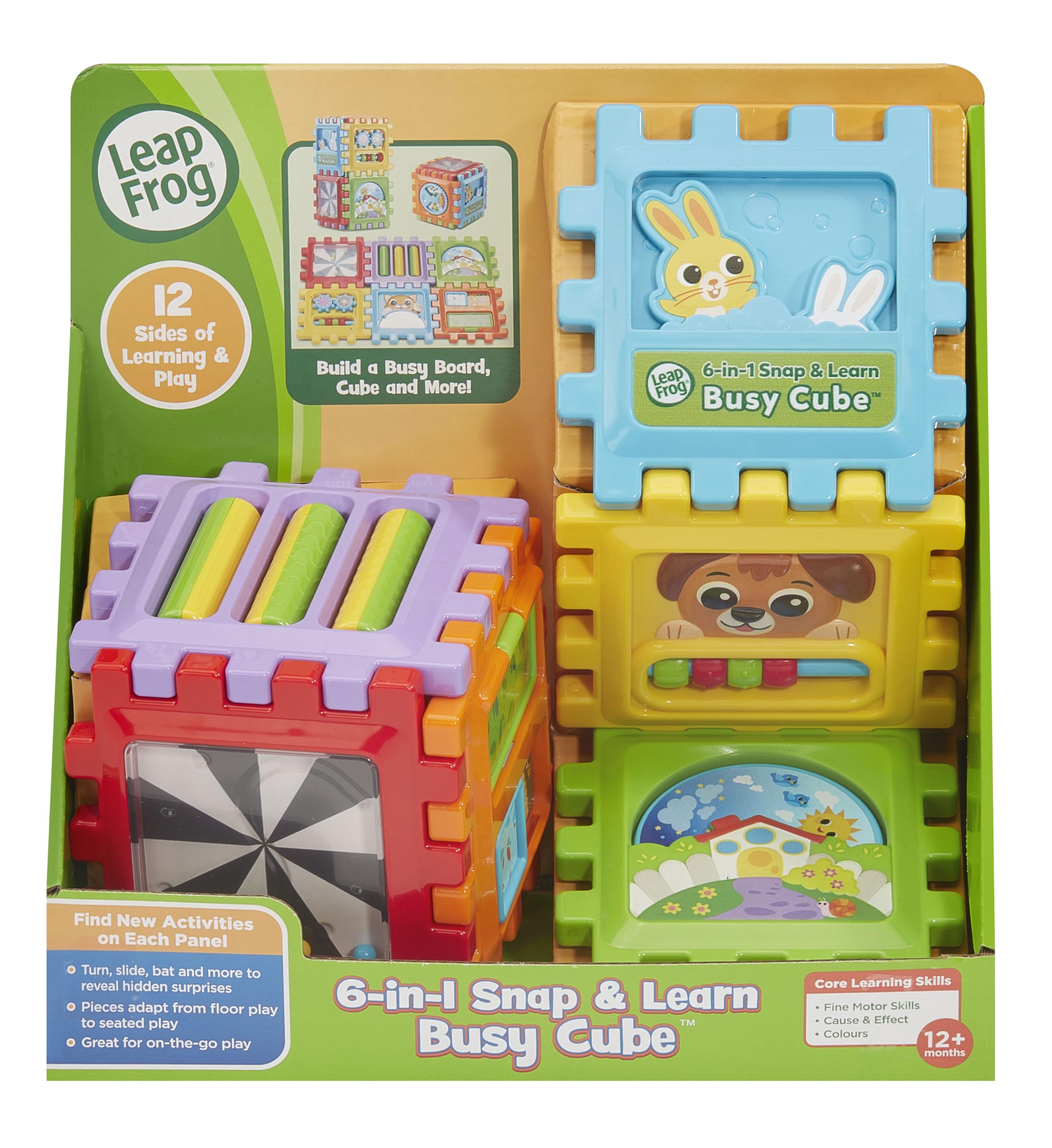 LeapFrog 6-in-1 Snap & Learn Busy Cube - Ages 12 Months+ | Multicolor Plastic 7