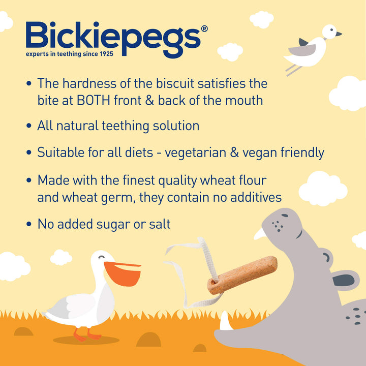 Bickiepegs - Natural 9 Teething Biscuits for Babies (38 g)