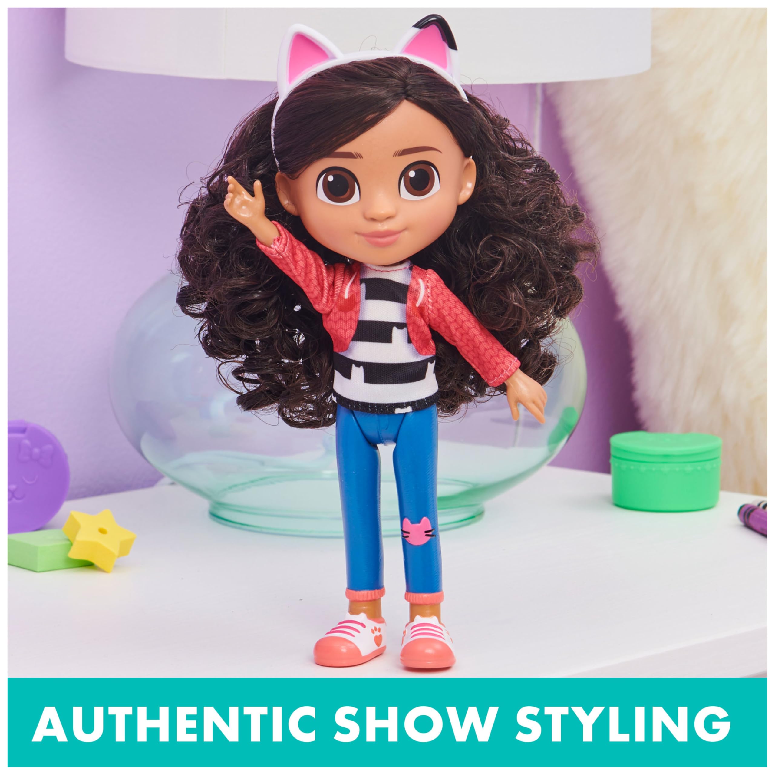 DREAMWORKS GABBY'S DOLLHOUSE Gabby Girl Doll - 20.3 cm | Ages 3+ | Removable Headband 5