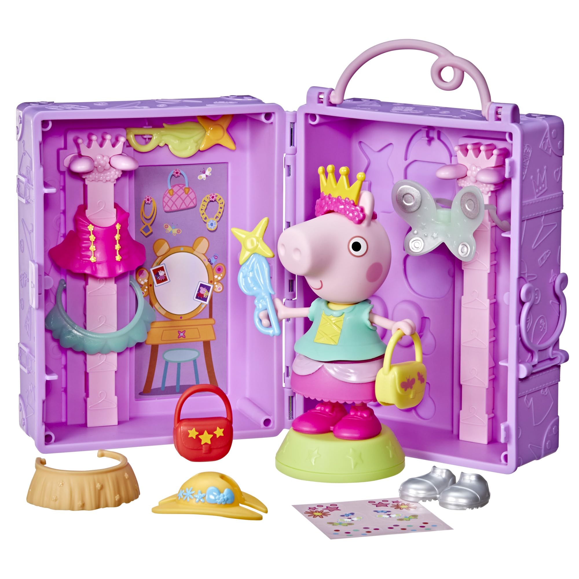 Peppa Pig Peppa's Dress-Up Wardrobe Playset - 15cm Figure | 14 Accessories | Ages 3+ 1