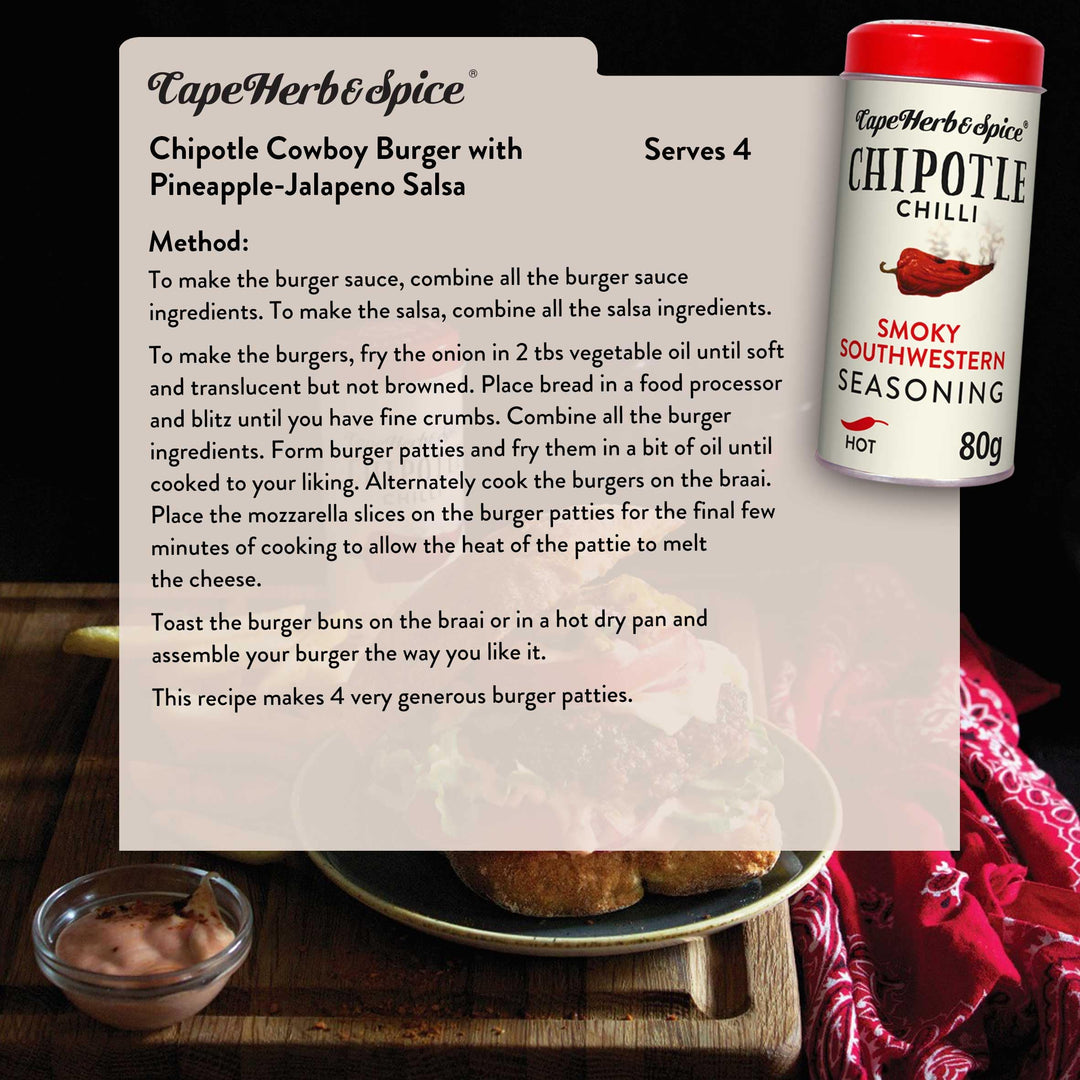 Cape Herb & Spice - Chipotle Chilli Smokey Southwestern Seasoning Condiment