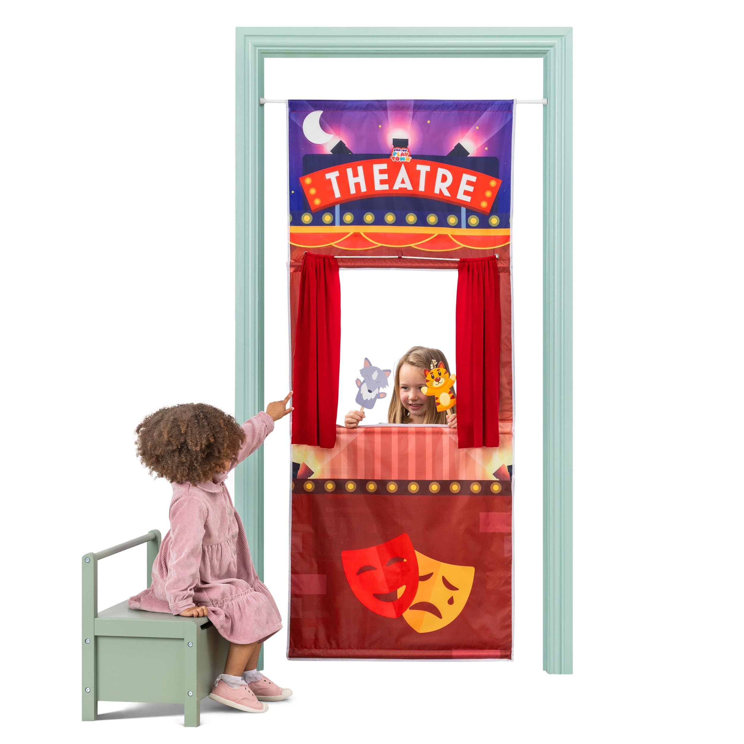 Pop-Up Play Town Puppet Theatre - Doorway Playset for Kids 3-7 Years 7