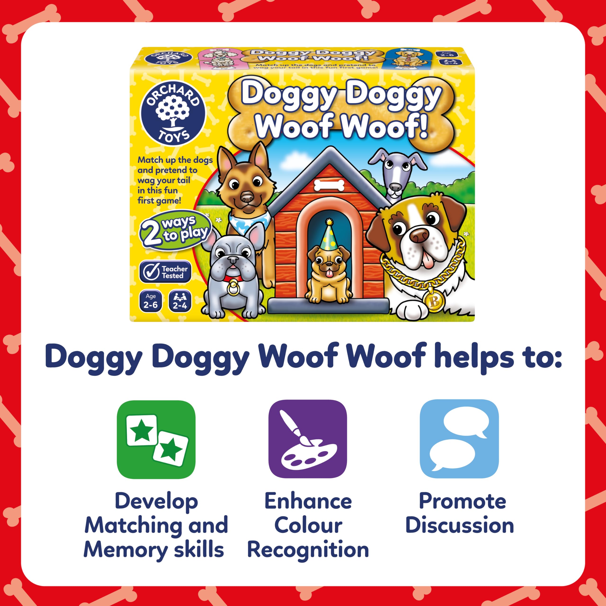 Orchard Toys Doggy Doggy Woof Woof! Matching and Memory Game for Ages 2-6 | 2-4 Players 5