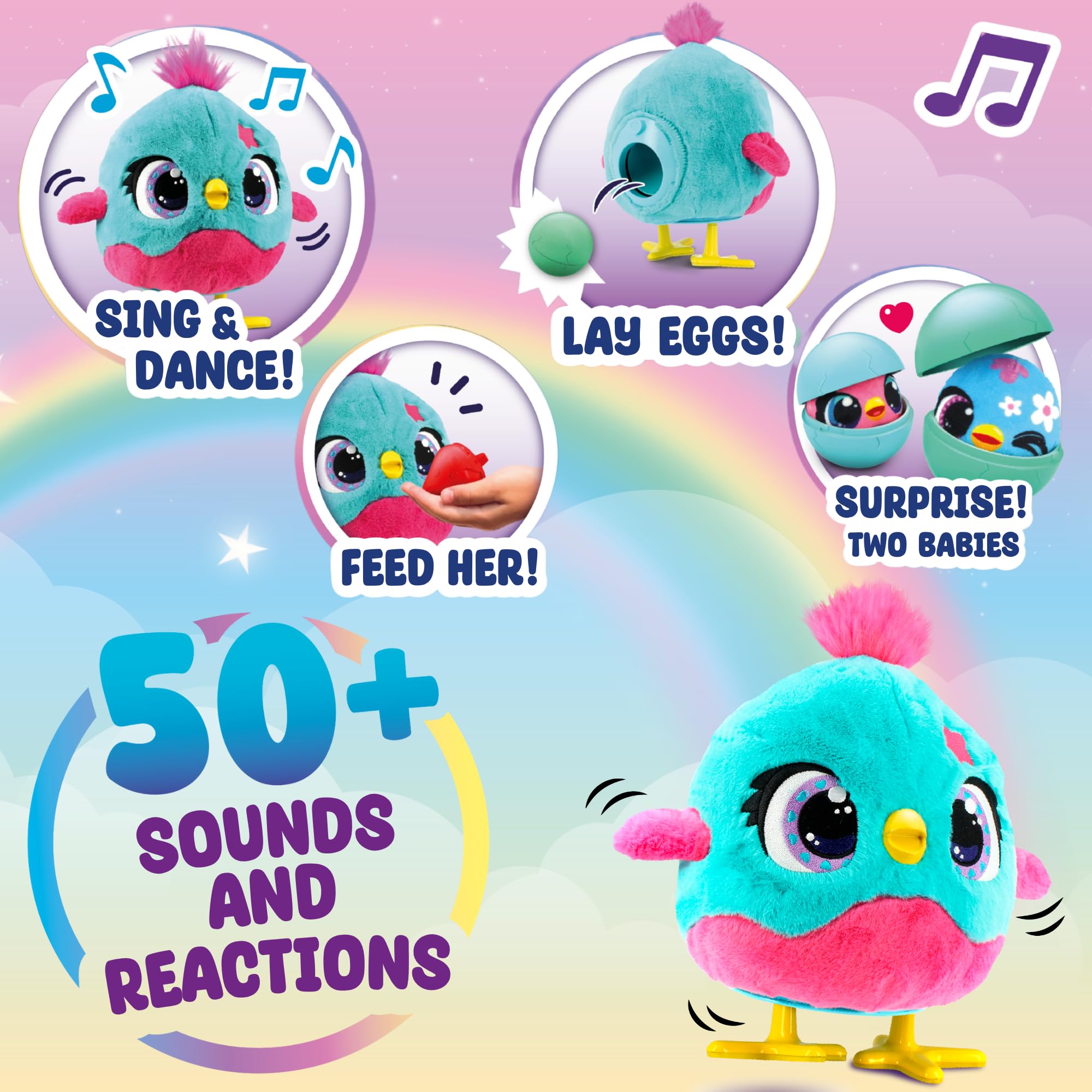 Funtasy Family Chick-A-Boo Interactive Plush Toy - Dances, Sings, Lays Eggs | Ages 3+ 3