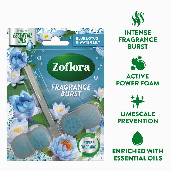 Zoflora - Blue Lotus & Water Lily Toilet Rim Block, 48g