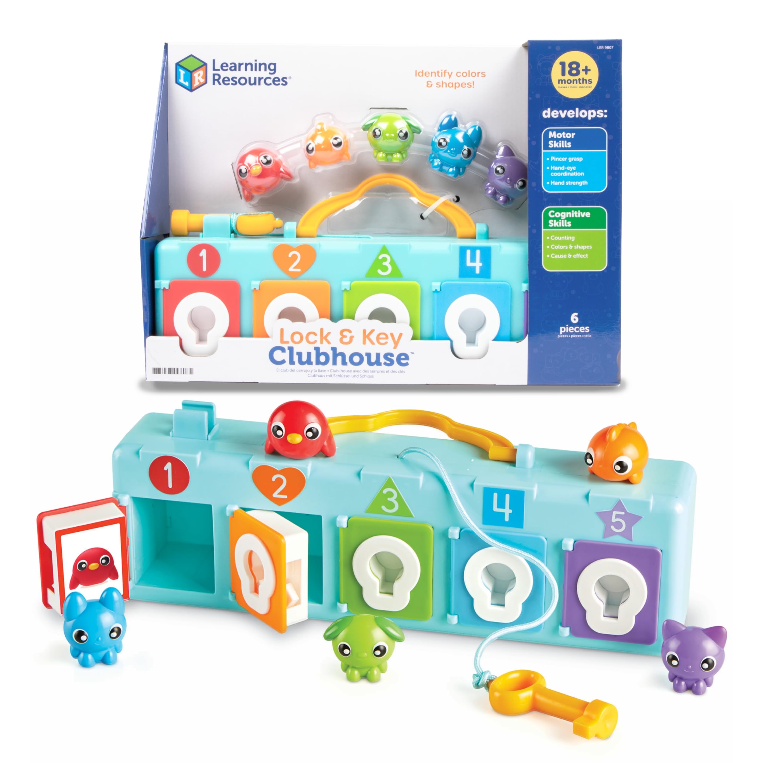 Learning Resources Lock & Key Clubhouse - Educational Fine Motor Toy for Toddlers 18 Months+ 1