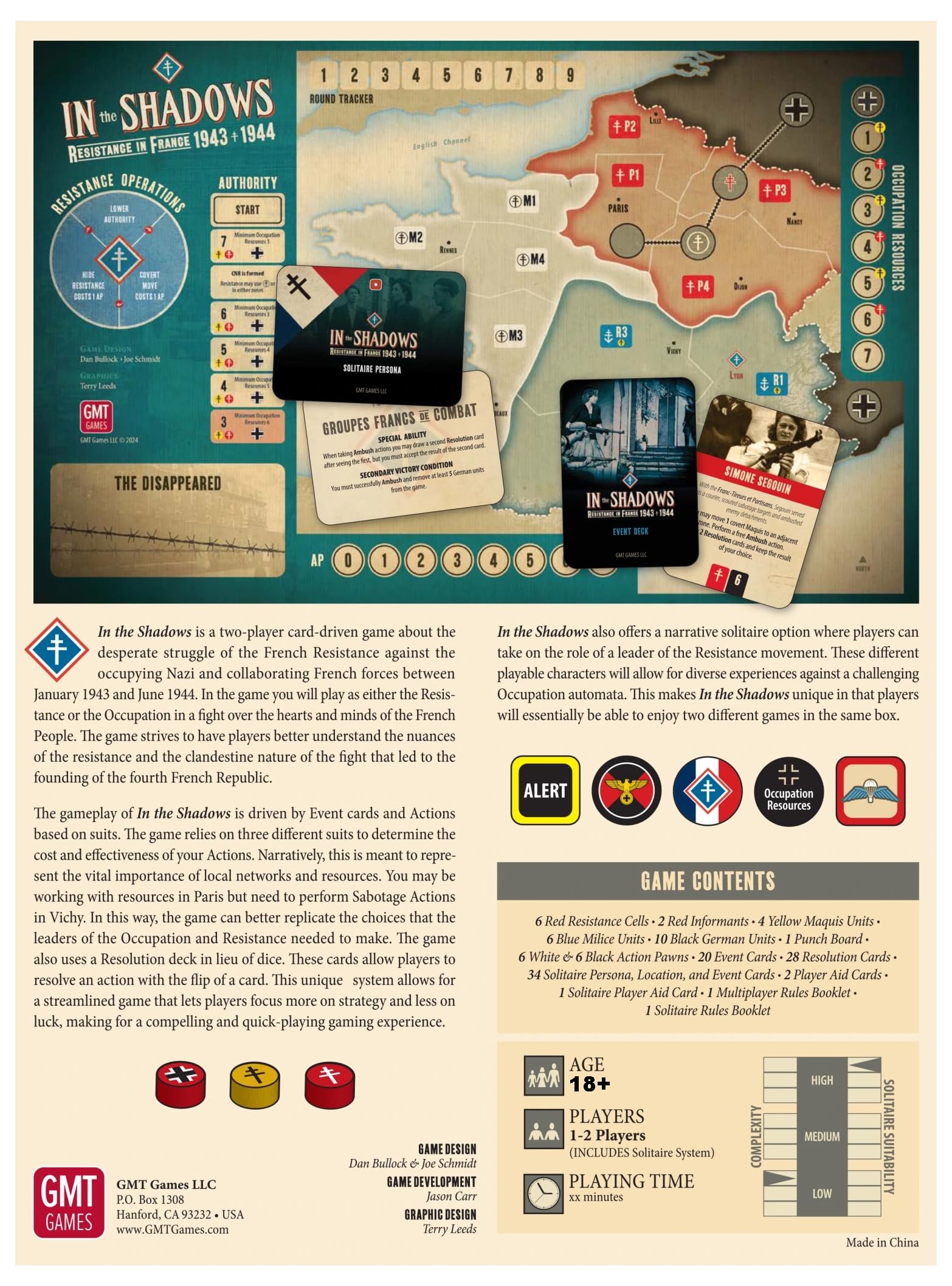 GMT Games In The Shadows Board Game | 2 Players | Adult | English 2