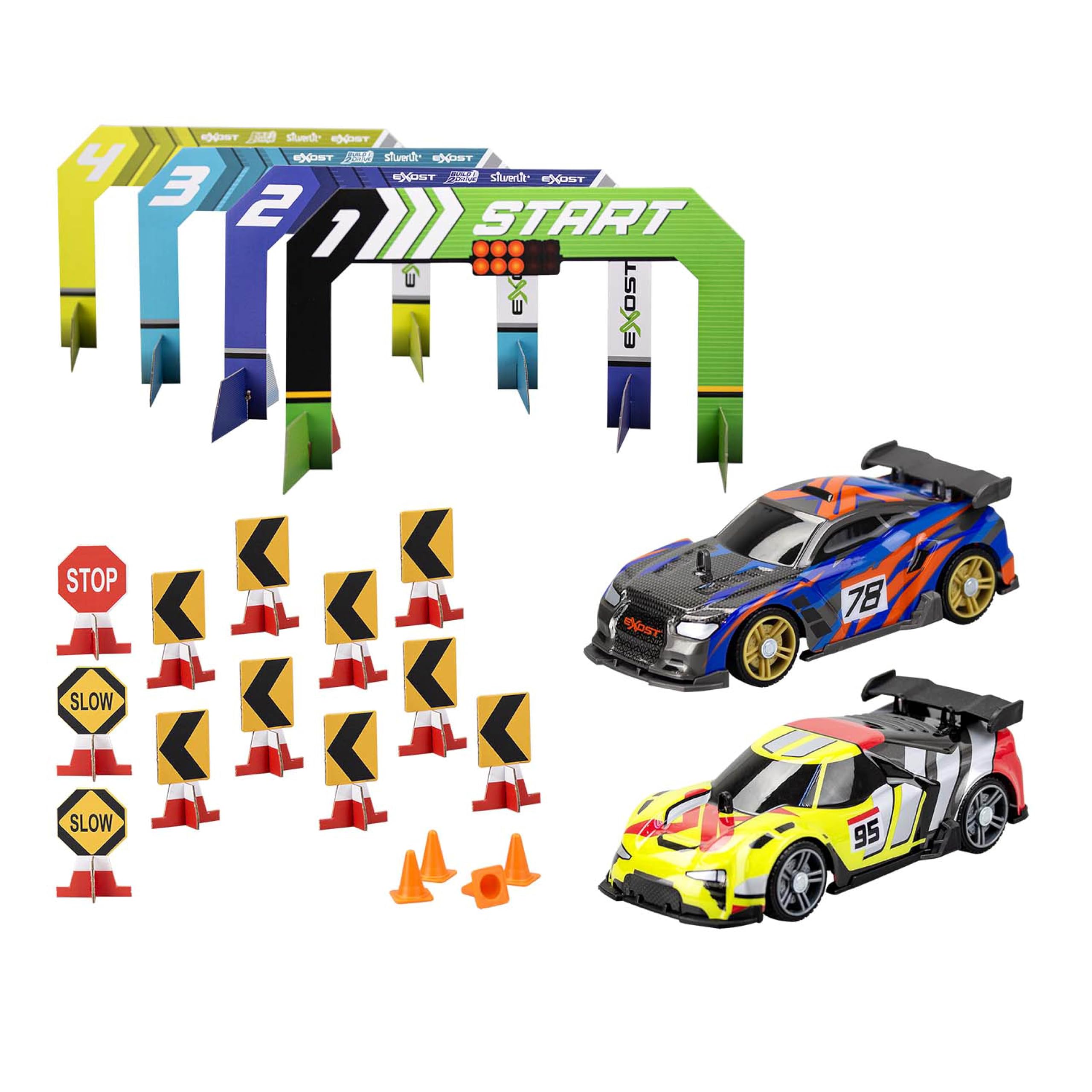 Silverlit Build 2 Drive RC Car Duo Set - Build, Race & Customize with 2 Remote-Controlled Cars for Kids 6+ 6