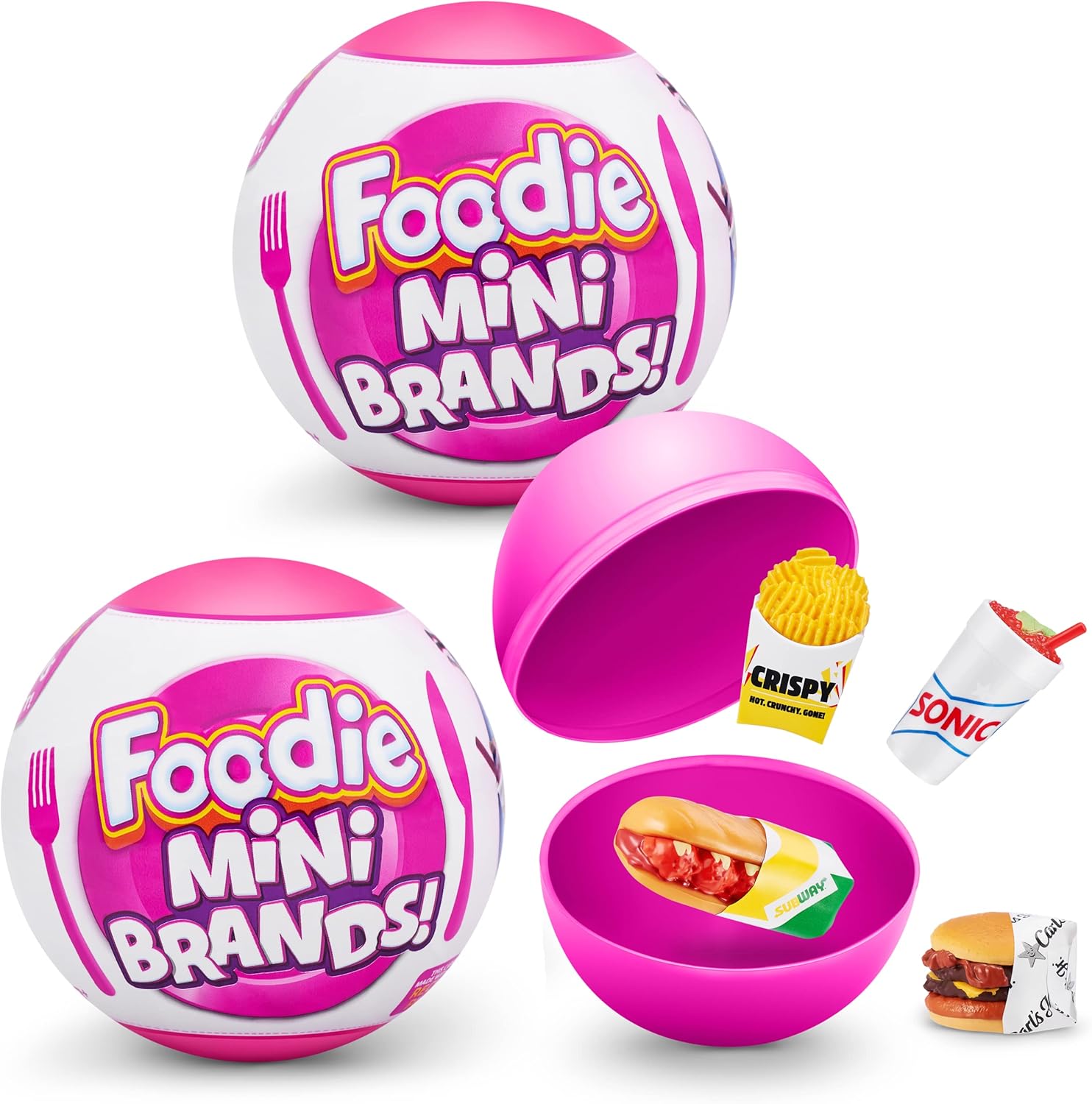 Mini Brands 5 Surprise Foodie 2 Pack - Mystery Capsule with Real Miniature Fast Food Collectibles 1
