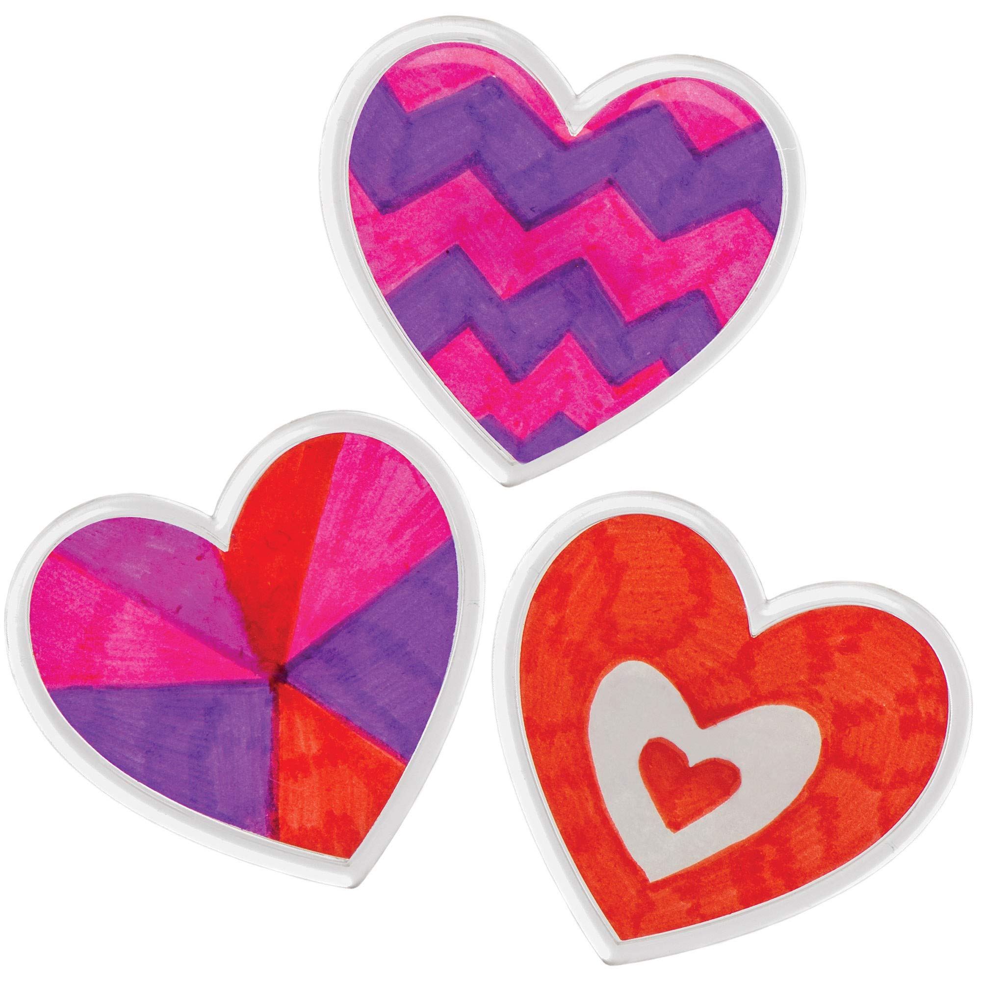 Baker Ross Heart Fridge Magnet Kits - Pack of 6 | Customizable Craft Project | Unisex 2