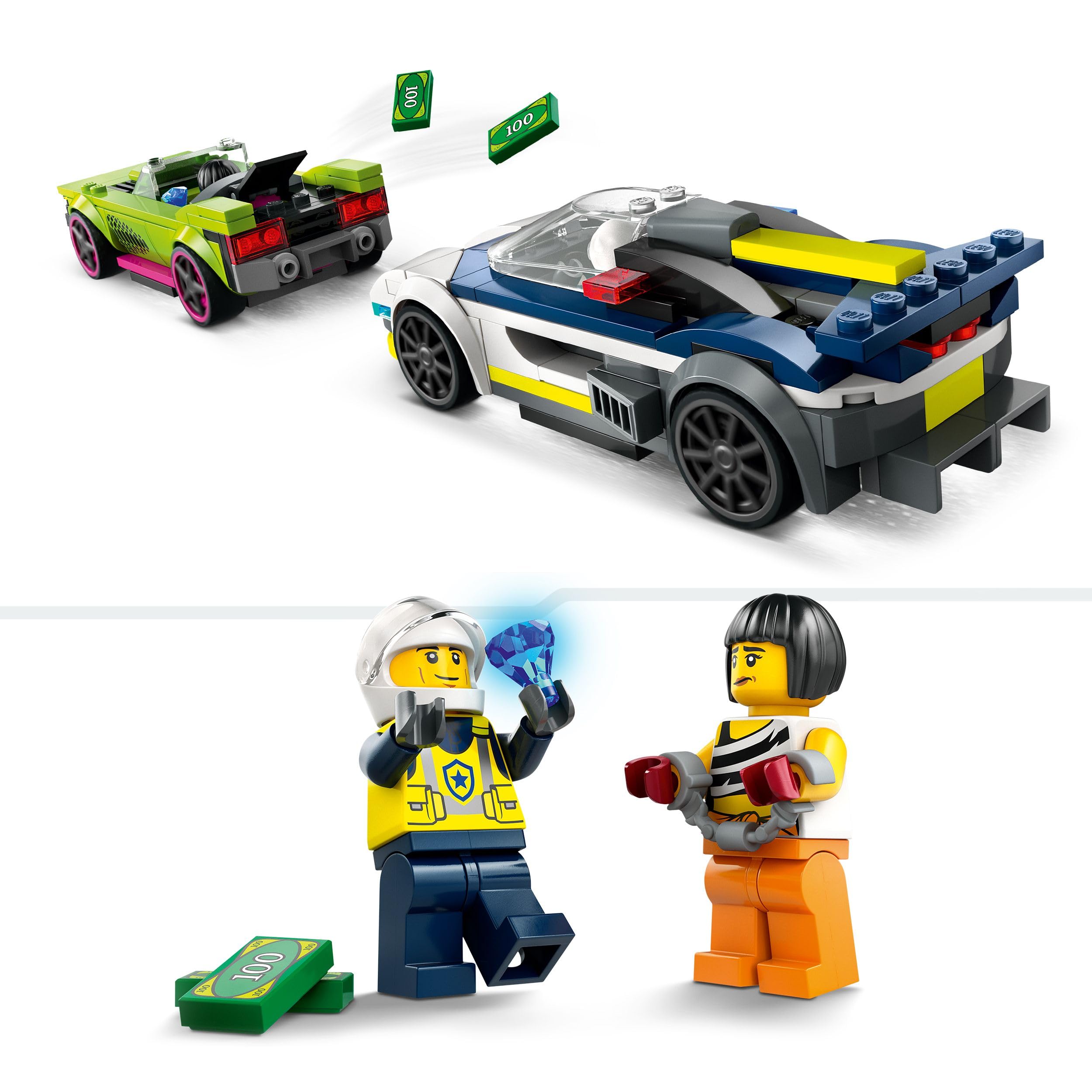 LEGO City Police Car and Muscle Car Chase Building Set | Ages 6+ | Model 60415 5