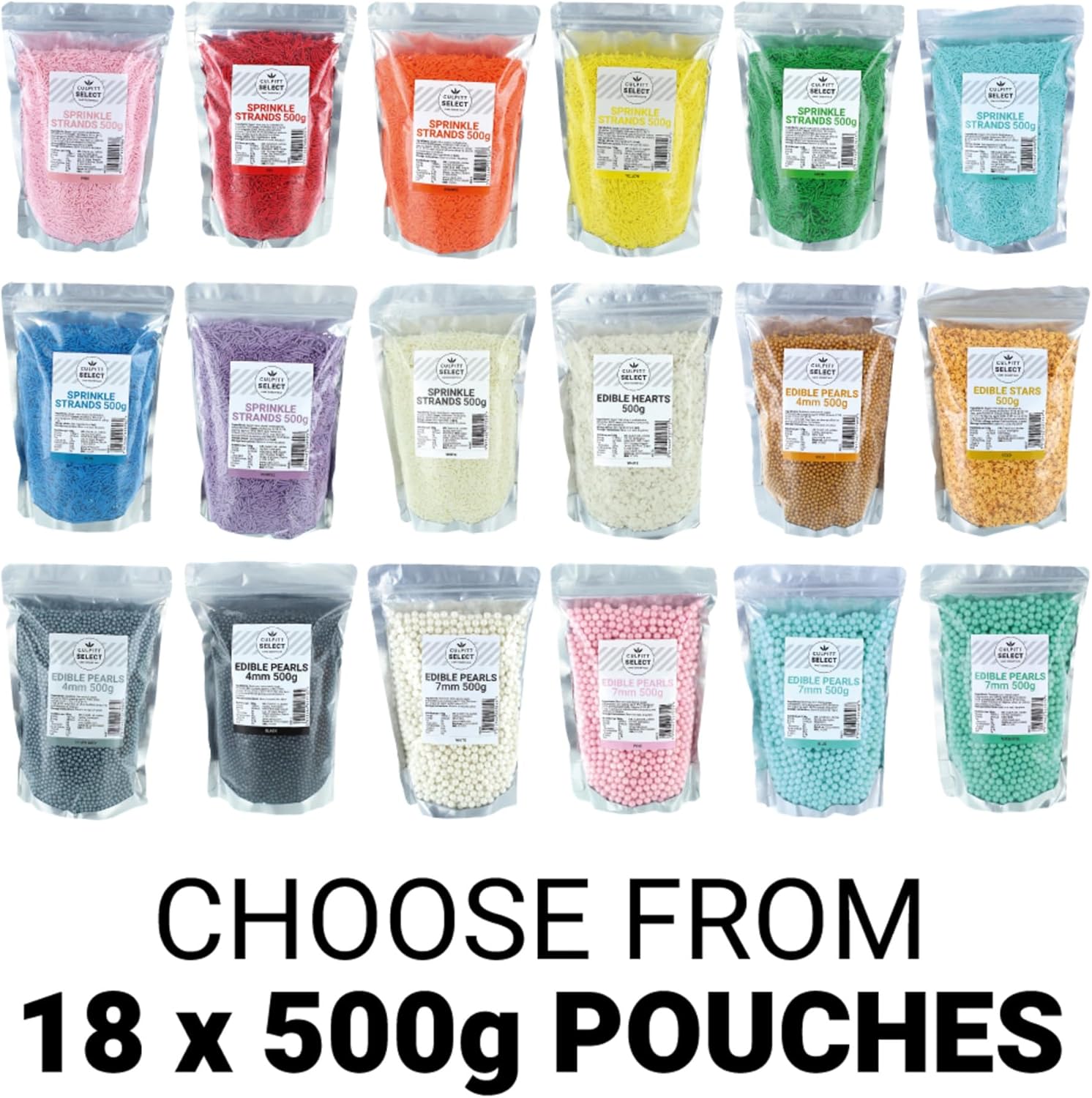 Culpitt Select Edible Gold Stars - Cake Sprinkle Decorations 500g 2