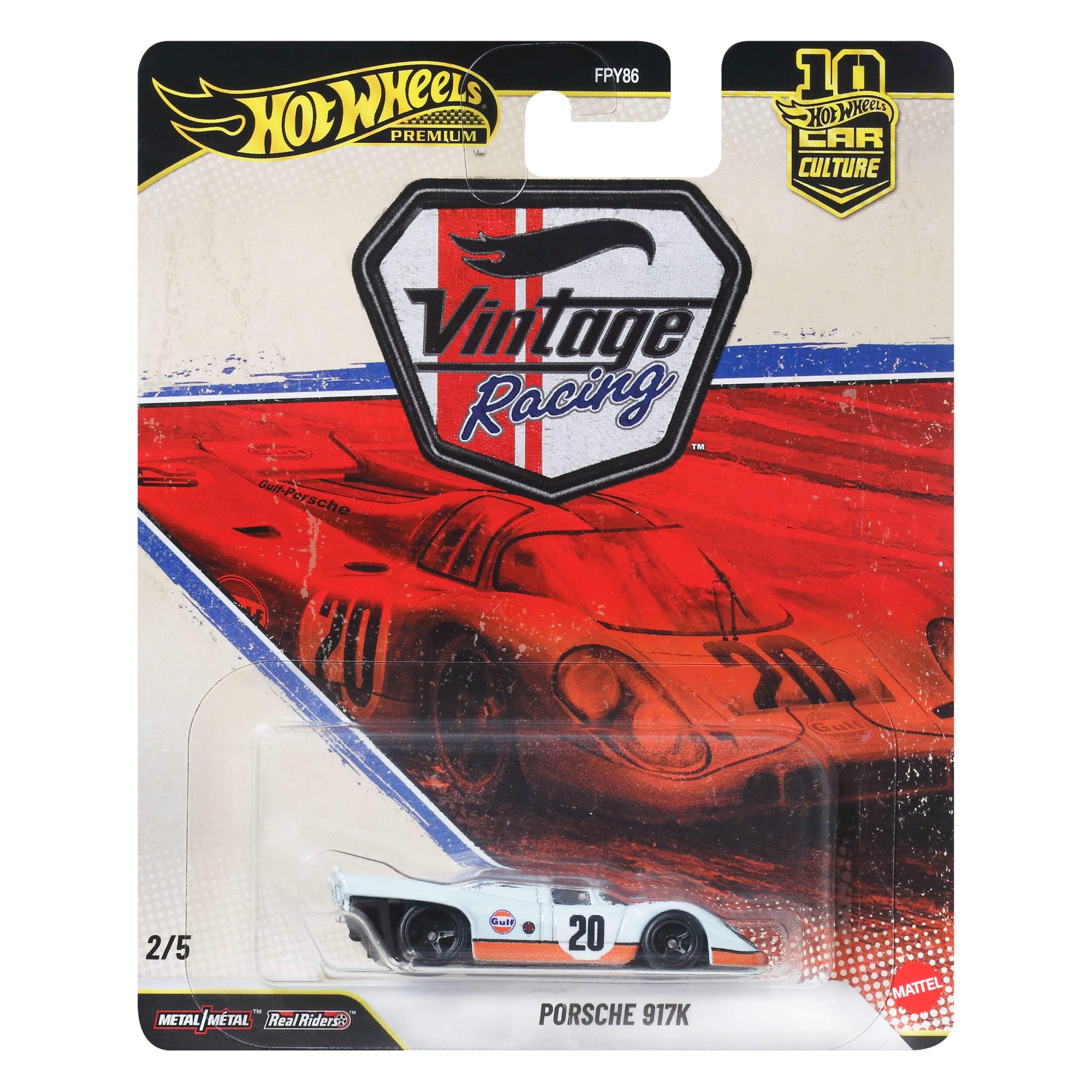 Hot Wheels Premium Car Culture Porsche 917 K Die-Cast Vehicle | 1:64 Scale | Metal Body 1