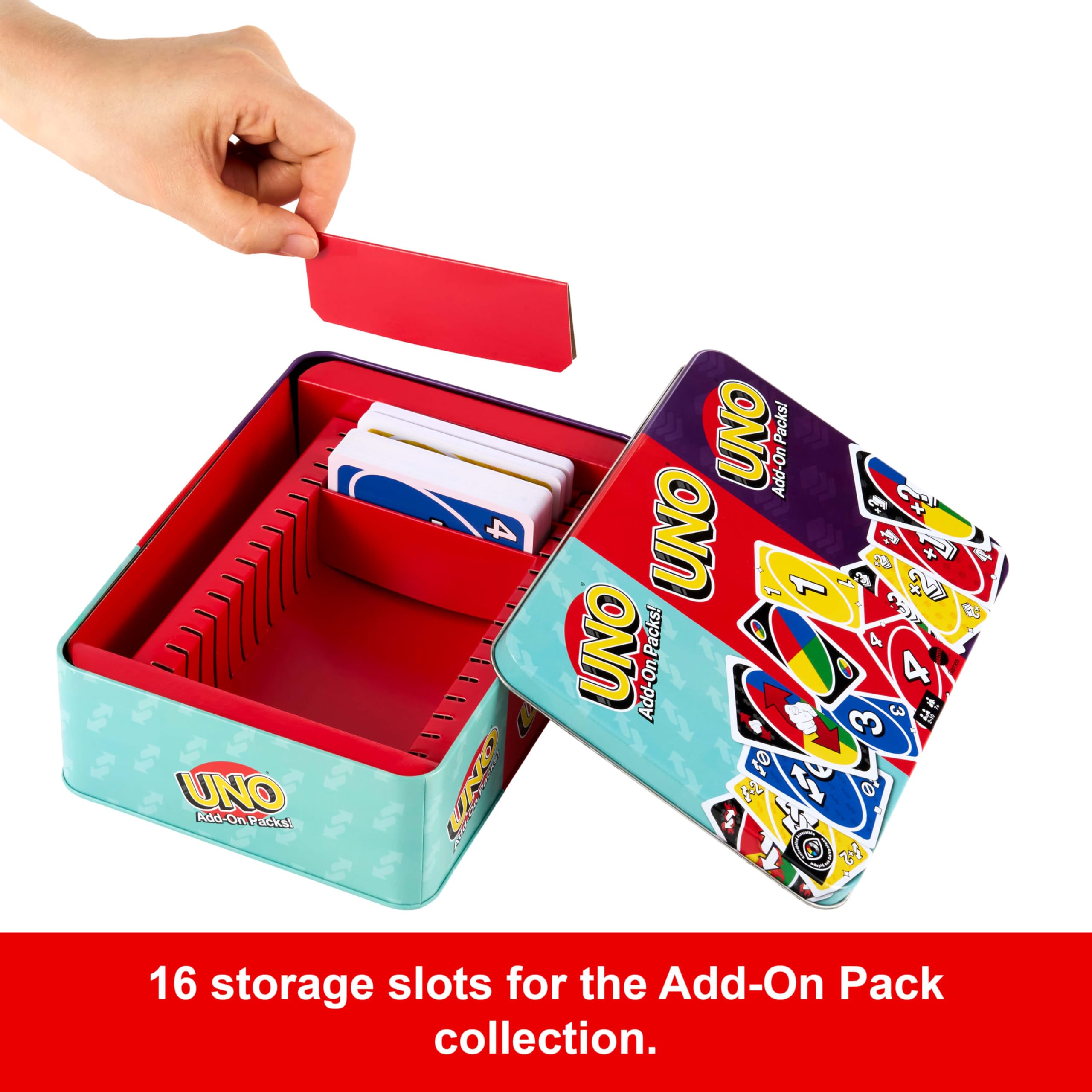 Mattel Games UNO Card Game with 2 Add On Packs & Collectible Tin | 2-10 Players, Ages 7+ 5