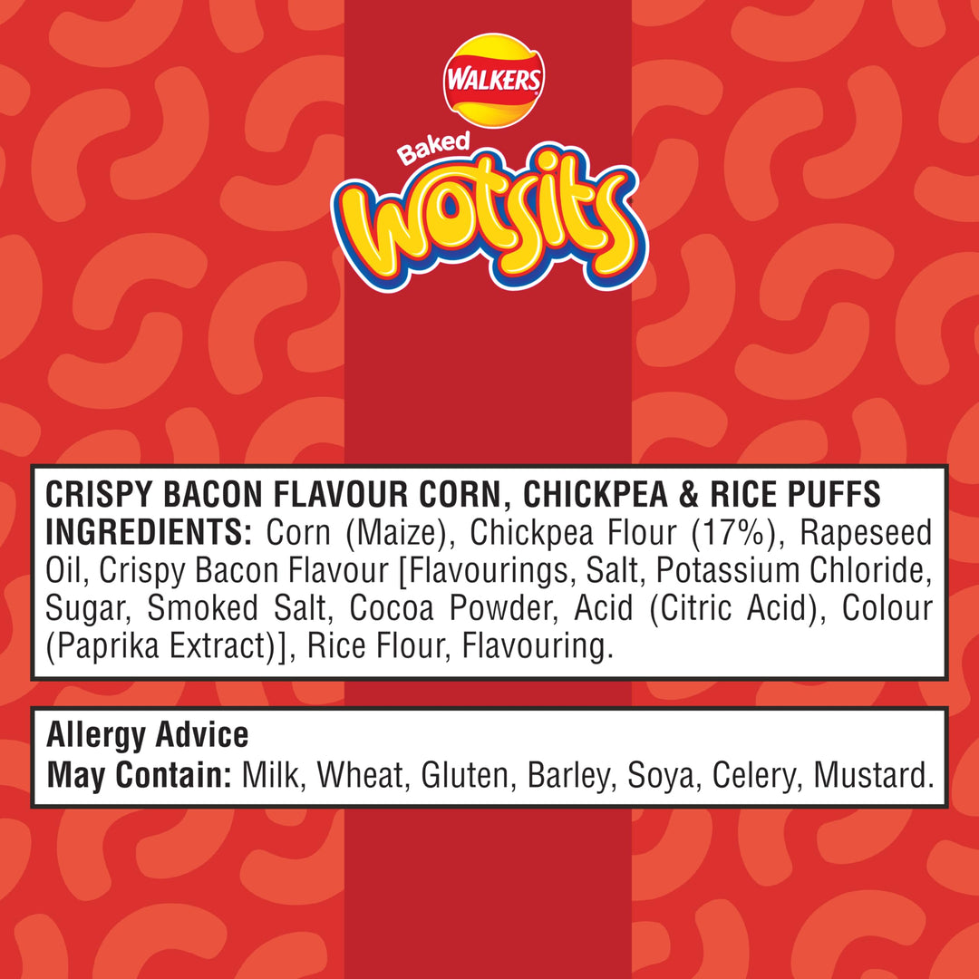 Walkers Wotsits Crispy Bacon Flavour Crisps Multipack (6 Pack)