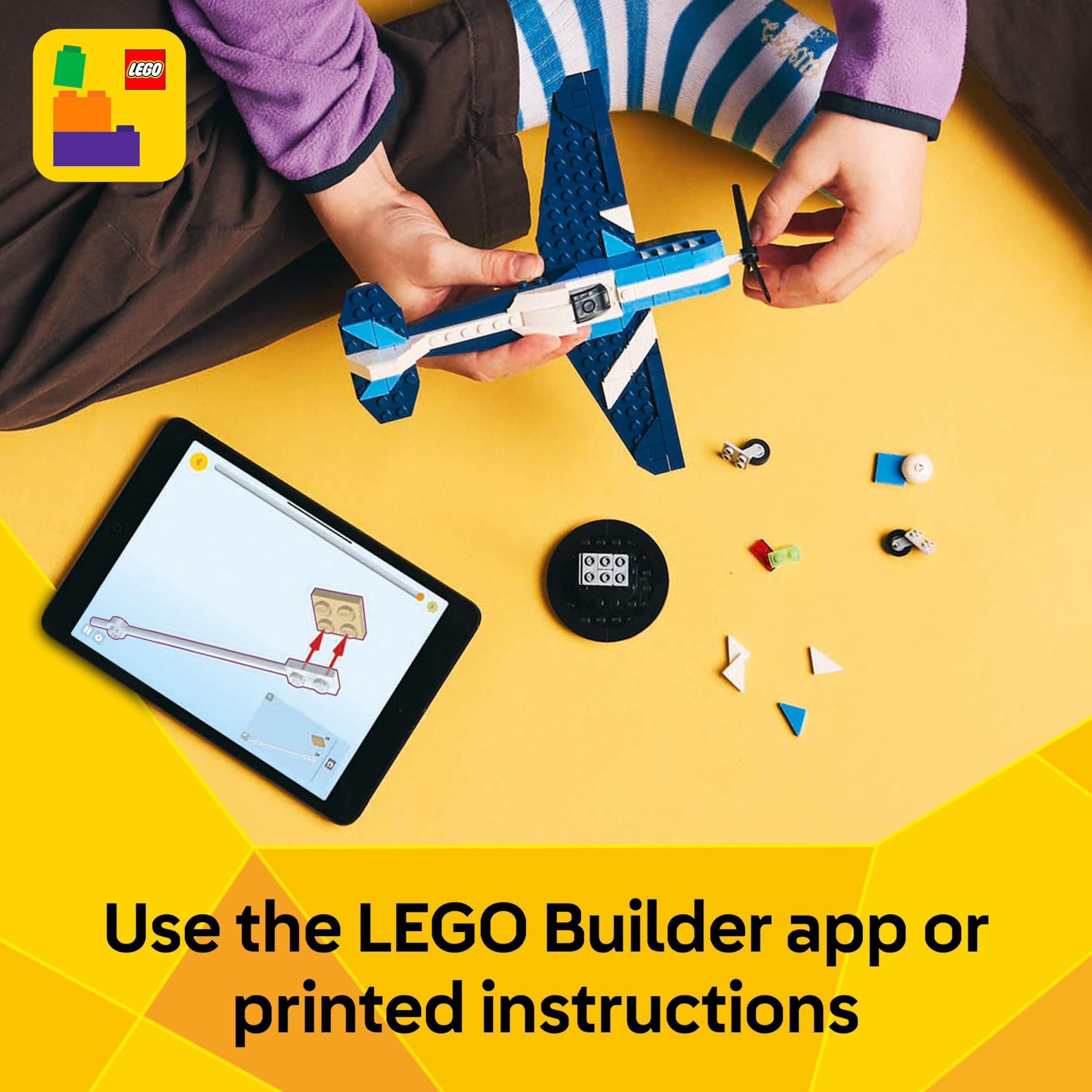 LEGO Creator 3in1 Aircraft: Race Plane Toy - Builds into Jet or Helicopter 8